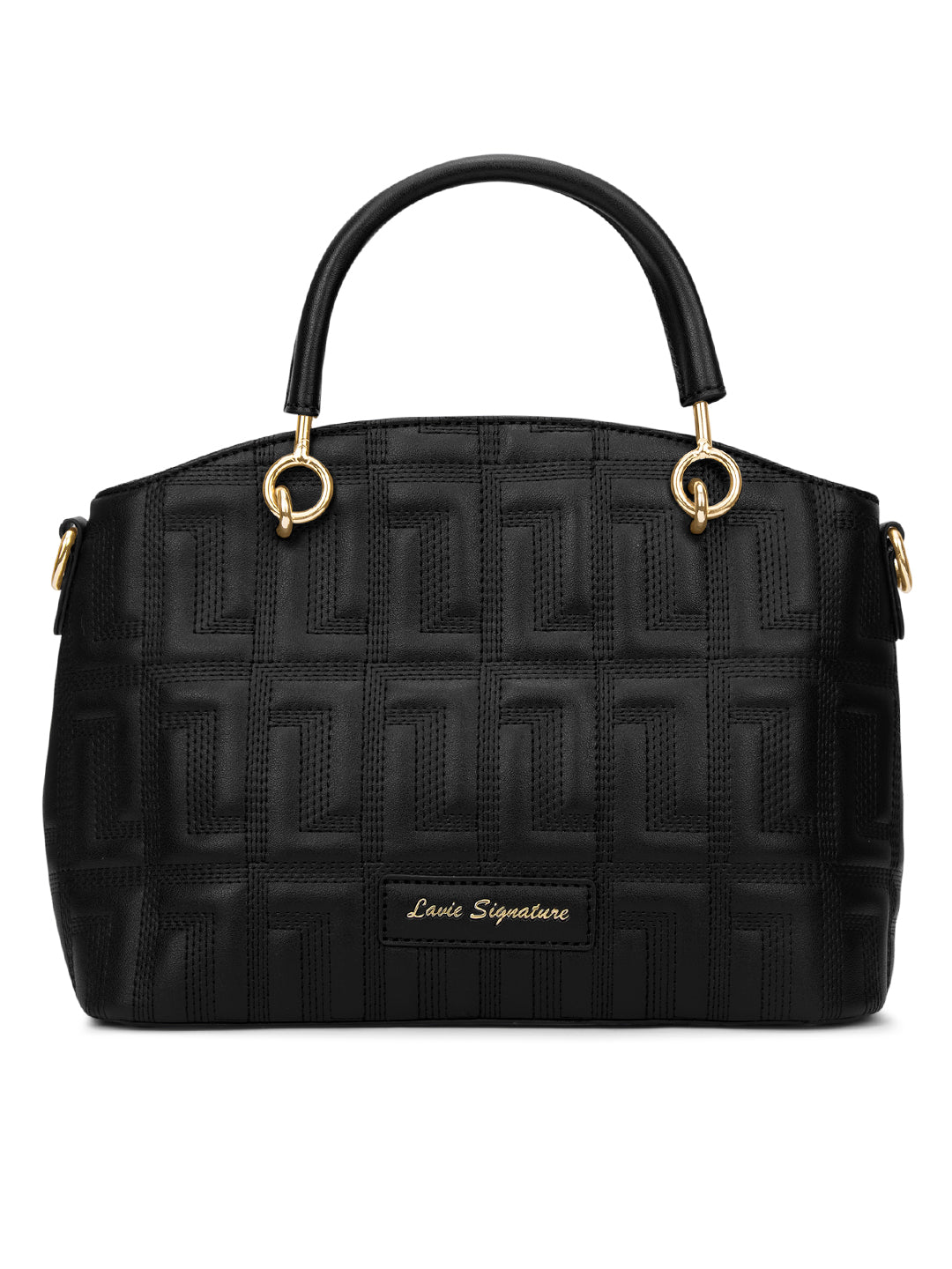 Quilt Tinian Satchel Bag 'S Ladies Handbag Black