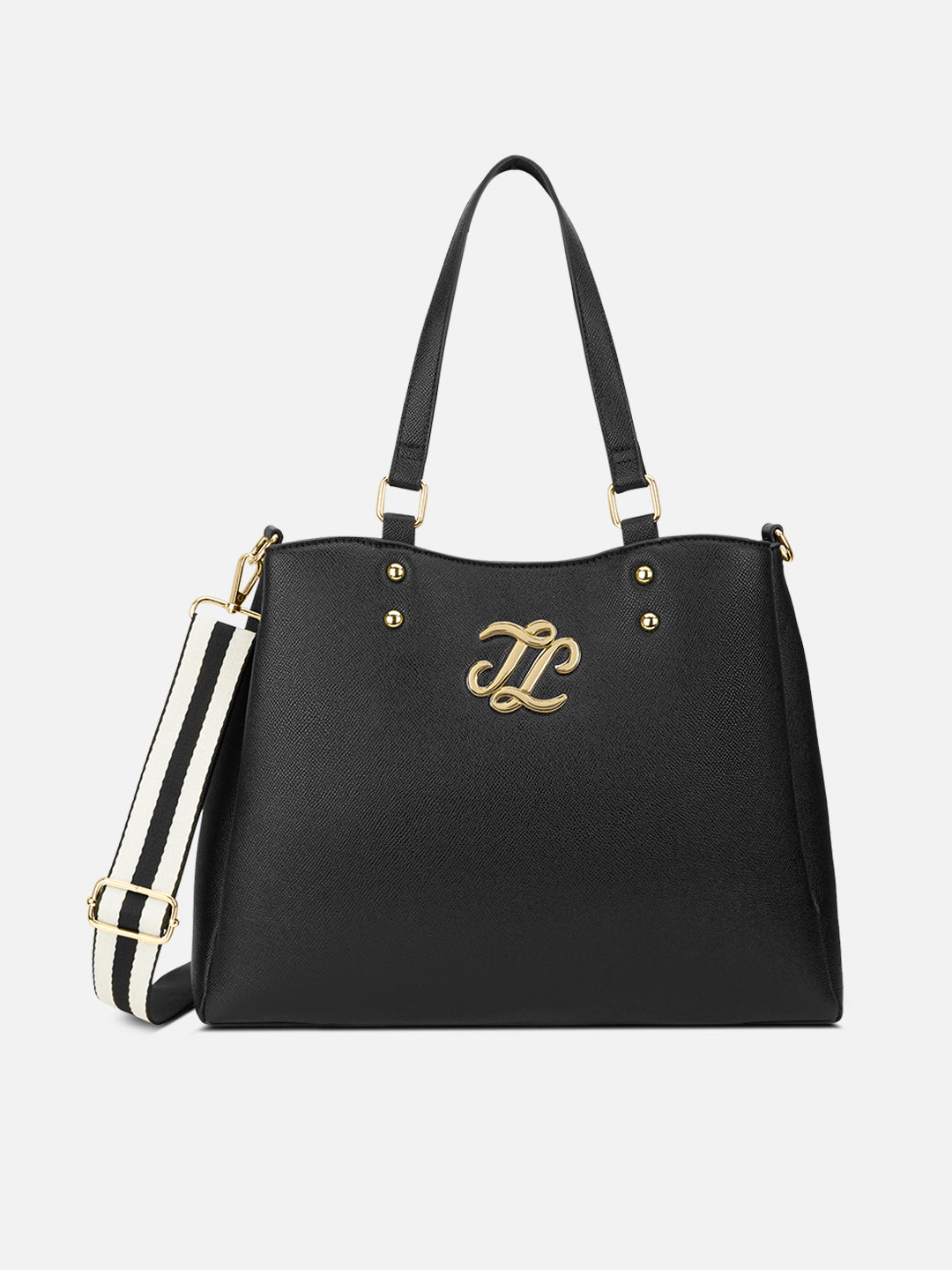 Albany 3 Compartment Medium Satchel Bag Black