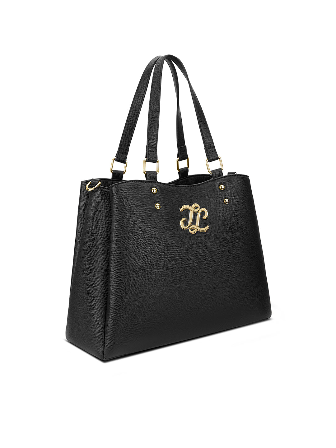 Albany 3 Compartment Medium Satchel Bag Black