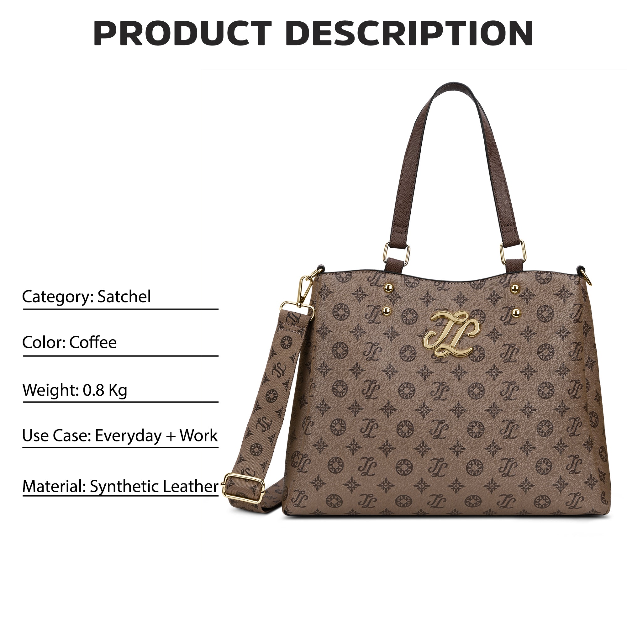 Albany 3 Comparment Medium Satchel Bag Coffee