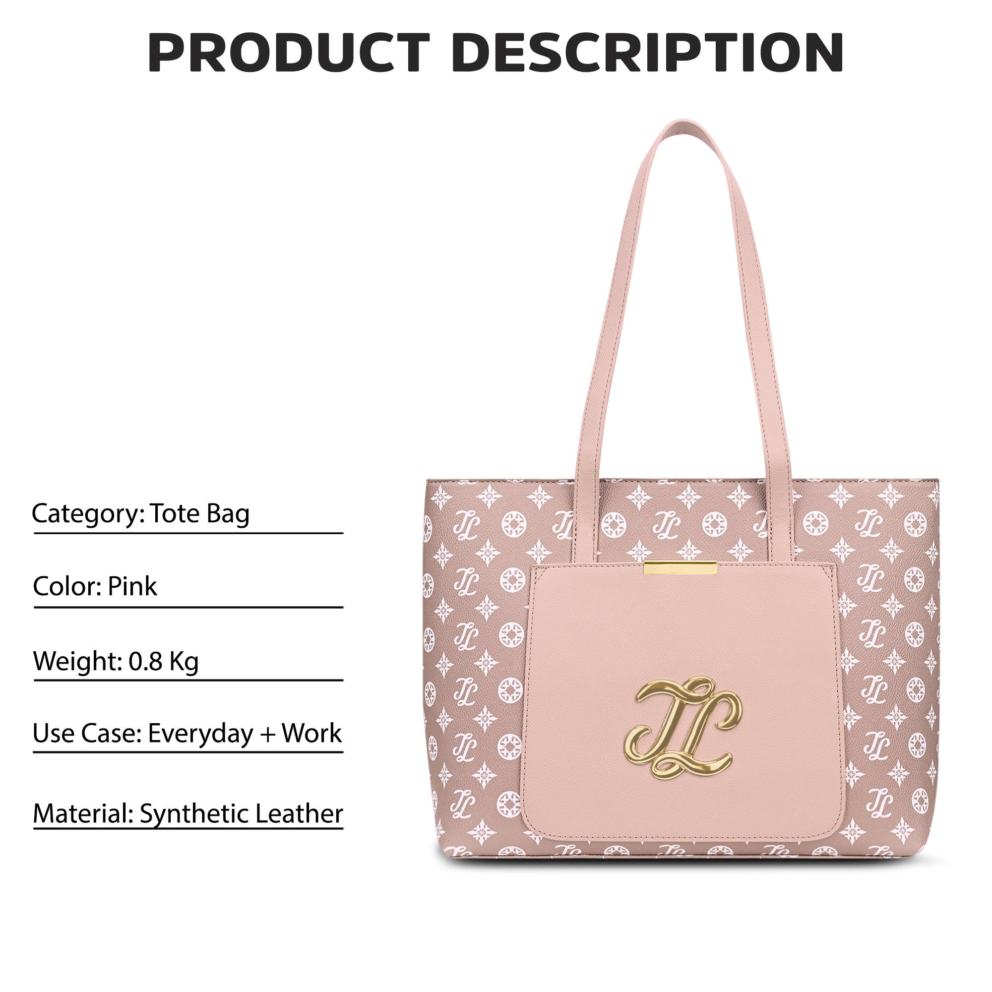 Mono Avon Large Tote Bag Pink