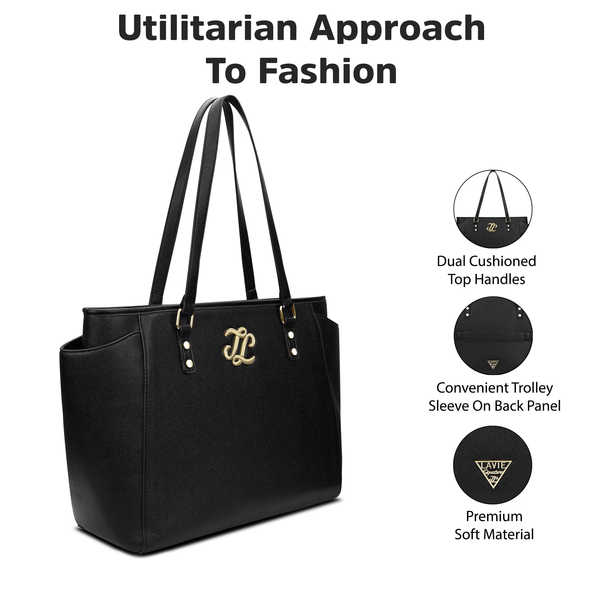Carmel Large Tote Bag Black