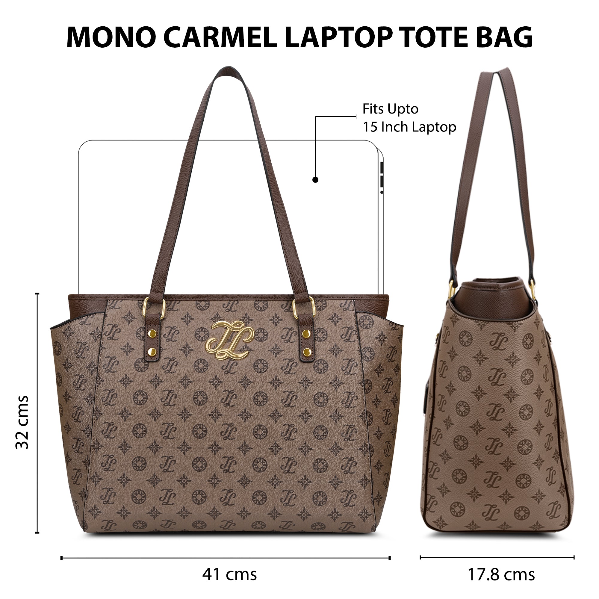 Mono Carmel Large Tote Bag Coffee