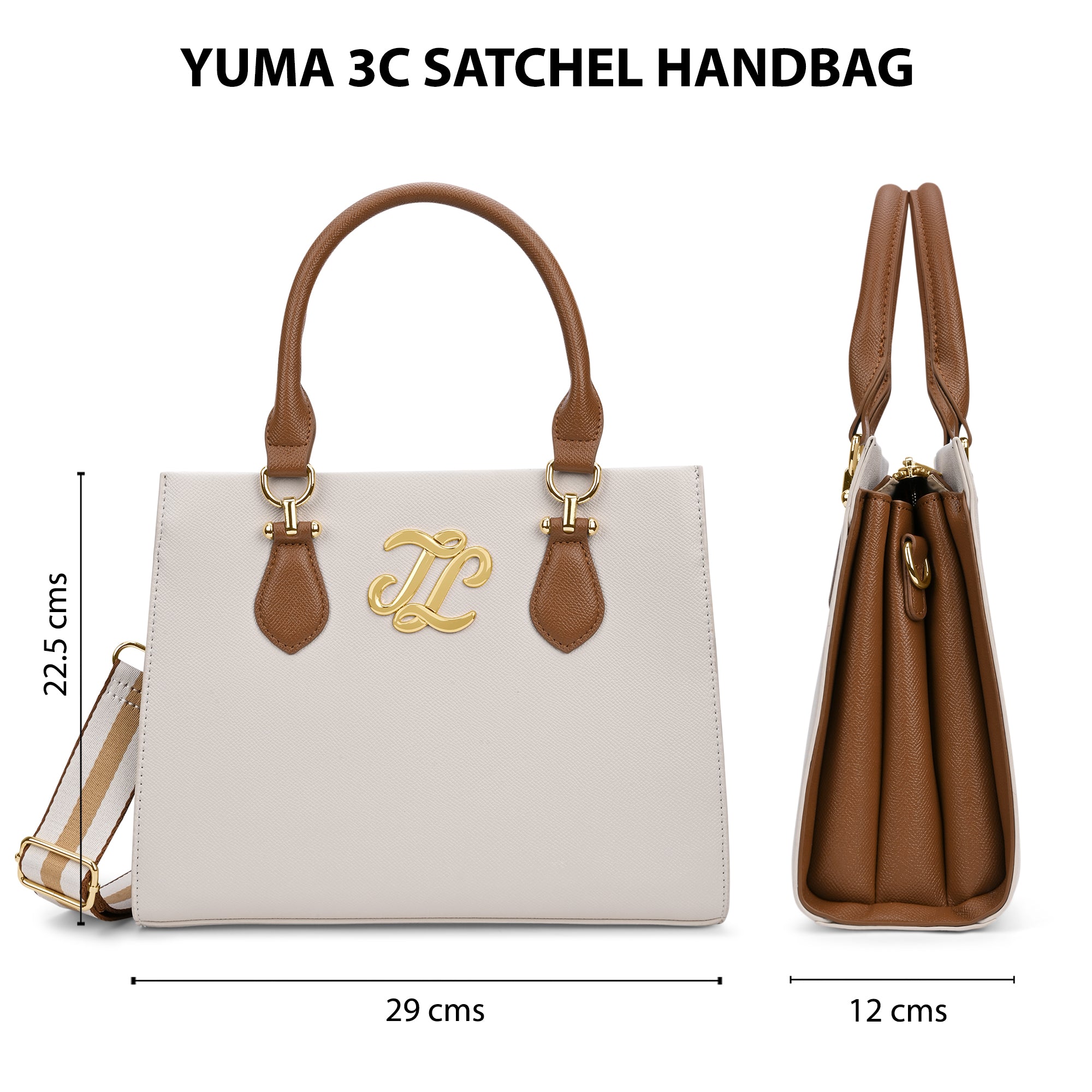 Colourblock Yuma 3 Compartment Medium Sling Bag Off White