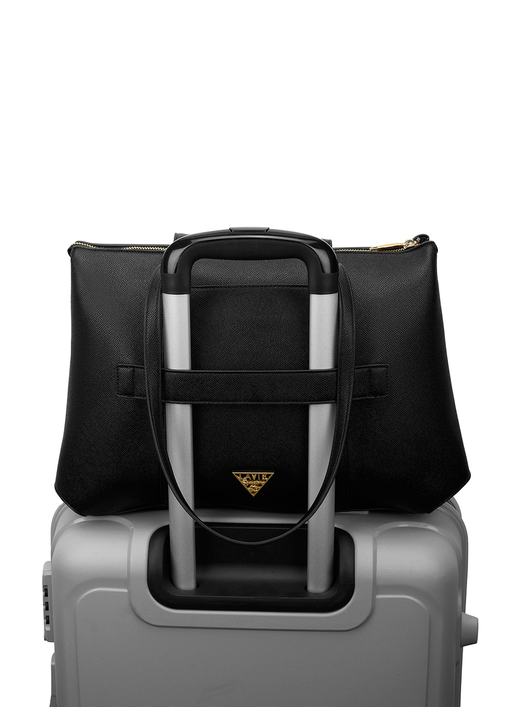 Evans 3 Compartment Large Tote Bag Black