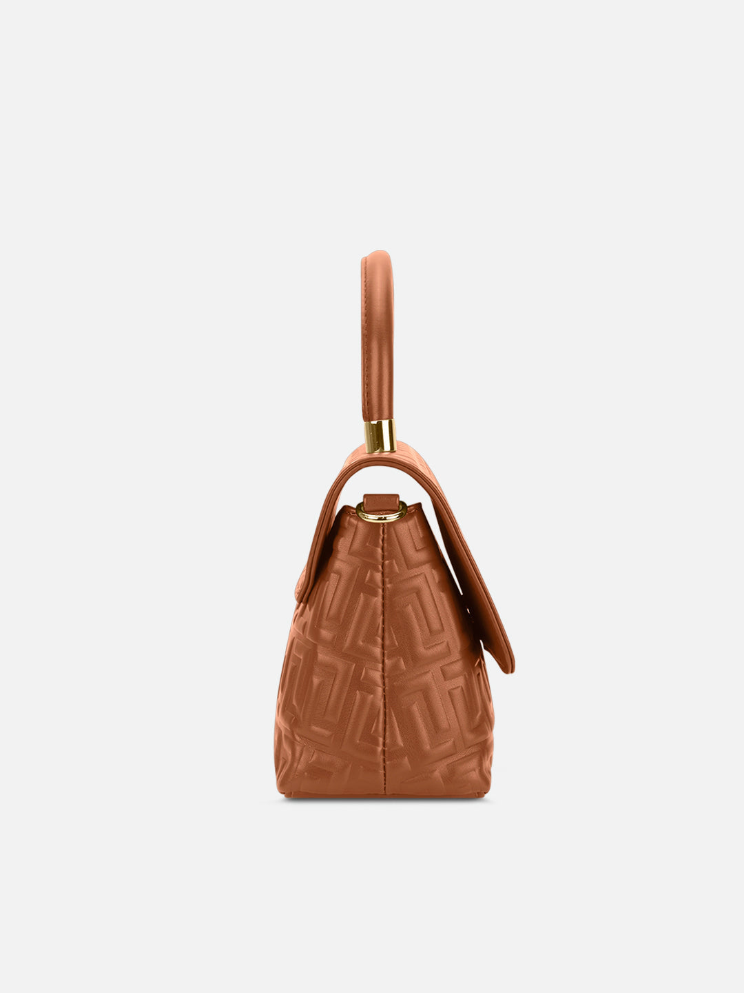 Chaney Small Flap Satchel Bag Tan