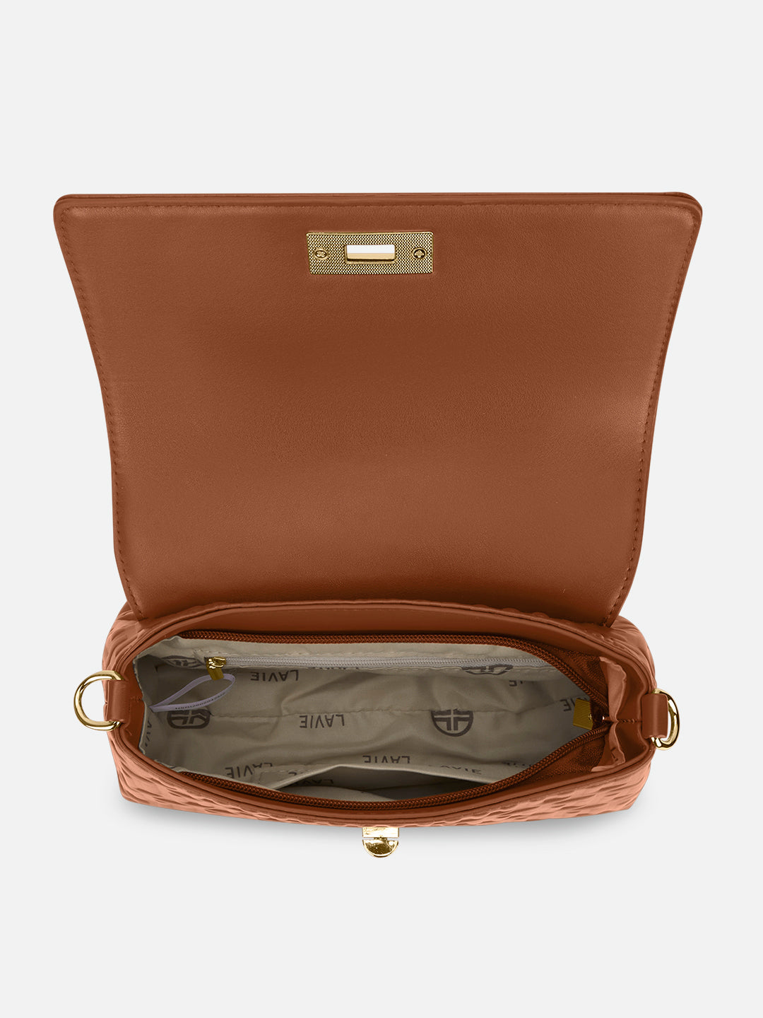 Chaney Small Flap Satchel Bag Tan