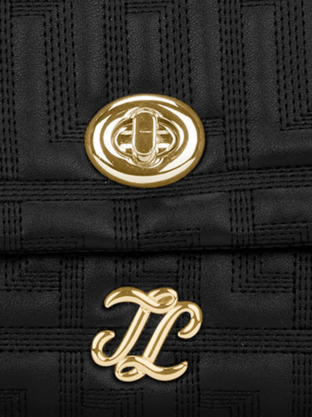 Quilt Marco Flap Medium 'S Ladies Handbag Black