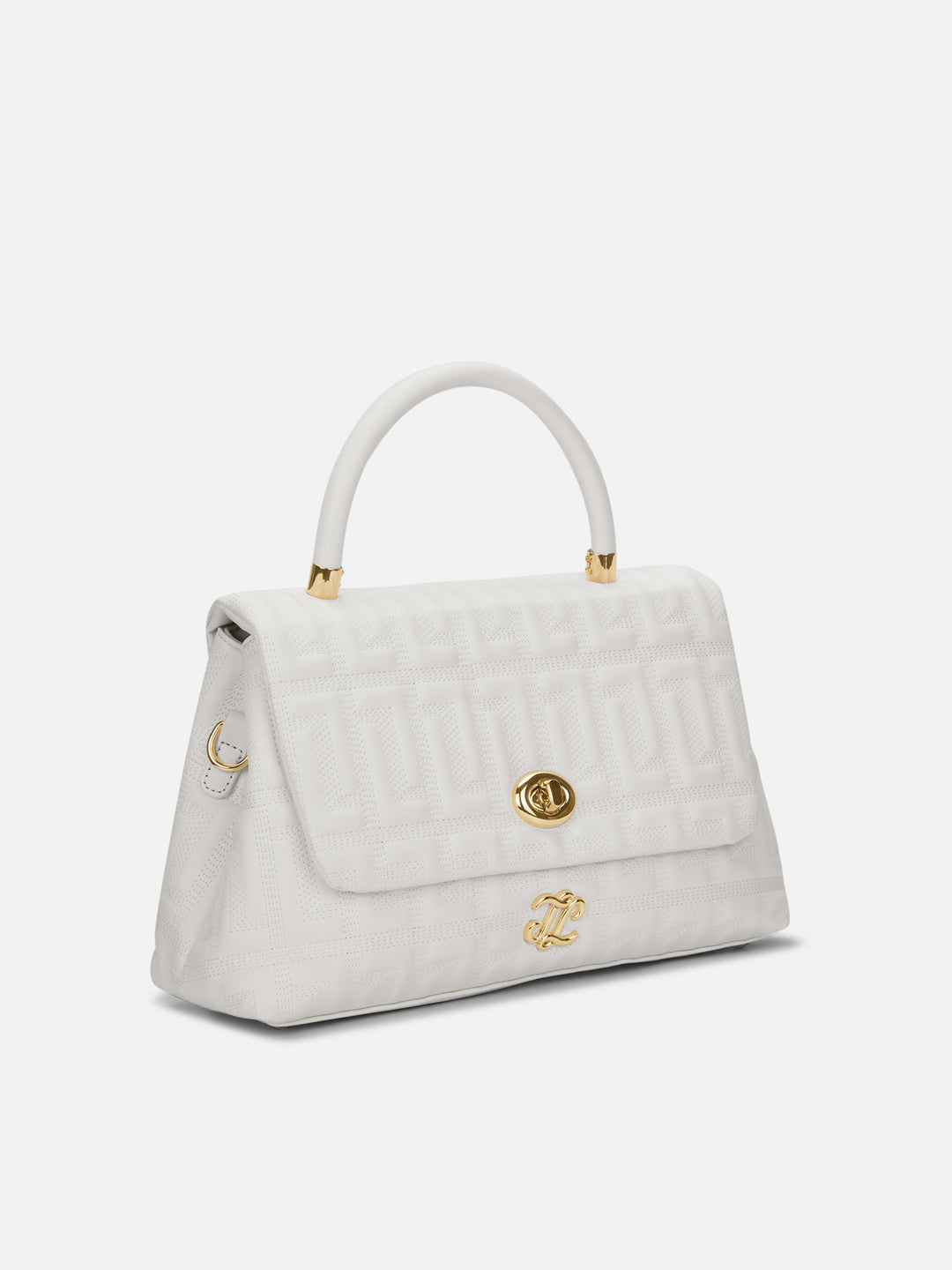 Quilt Marco Flap Medium 'S Ladies Handbag Off White