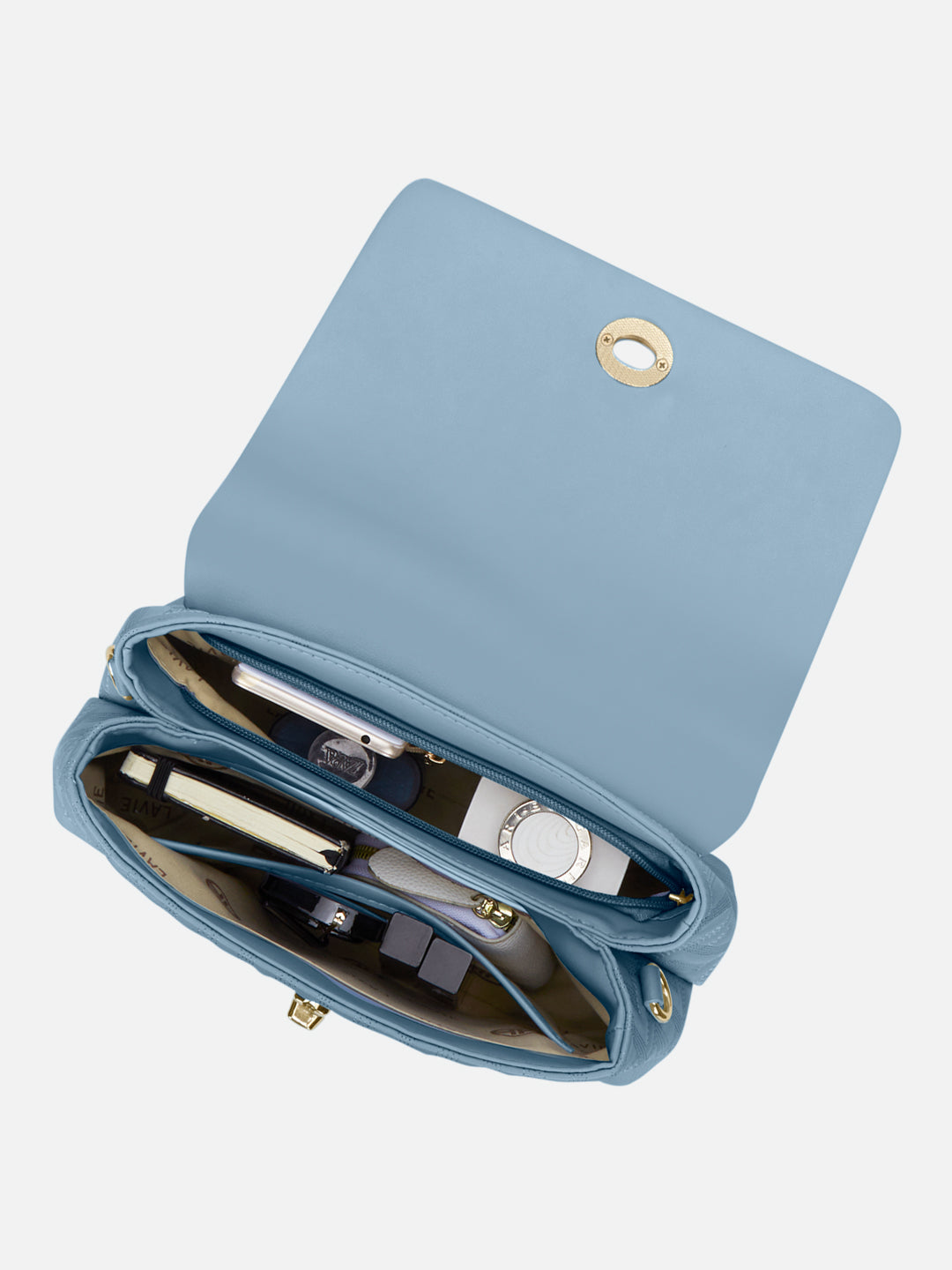 Quilt Marco Flap Medium 'S Ladies Handbag Blue Aura