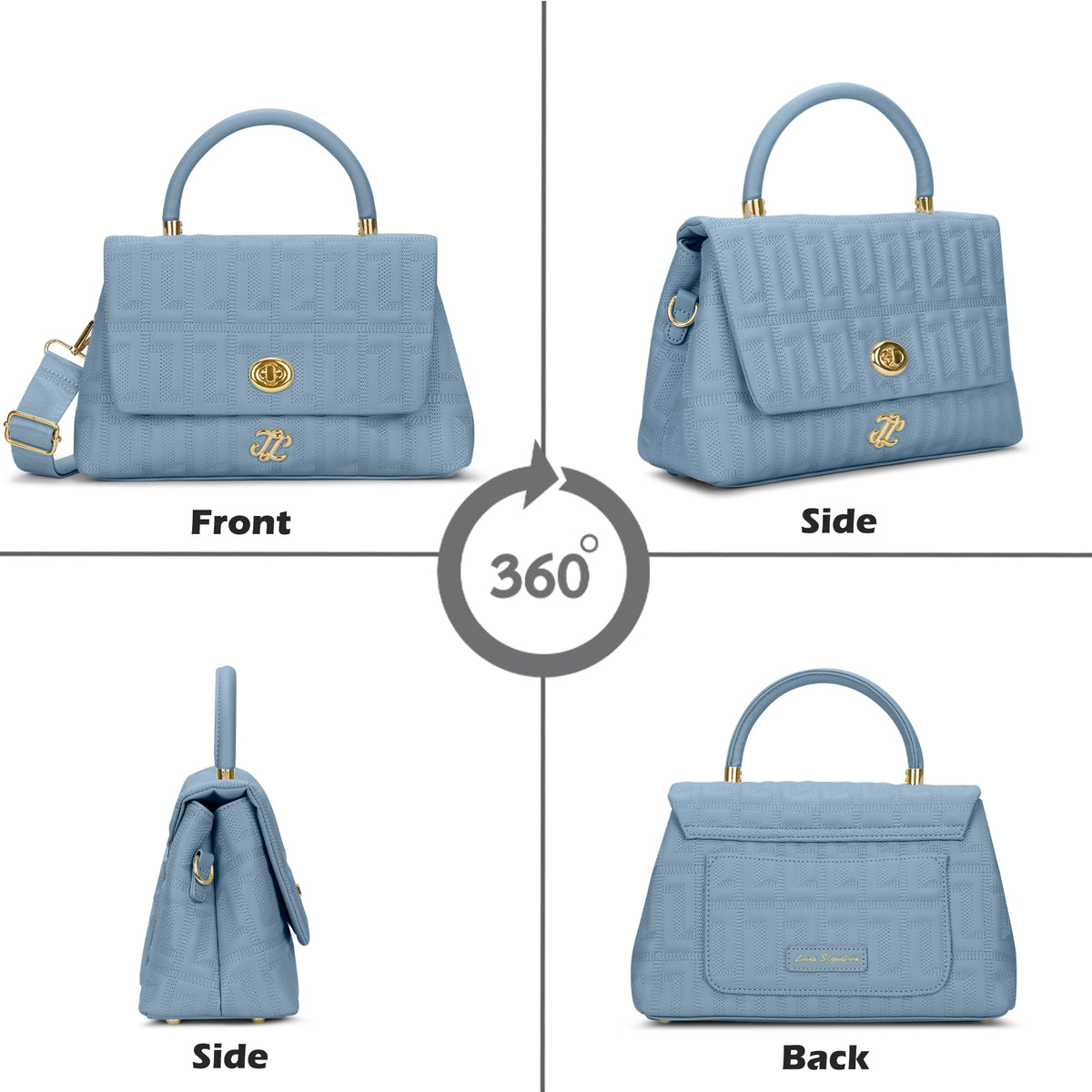 Quilt Marco Flap Medium 'S Ladies Handbag Blue Aura