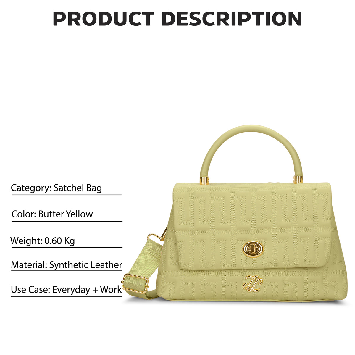 Quilt Marco Flap Medium 'S Ladies Handbag Butter Yellow