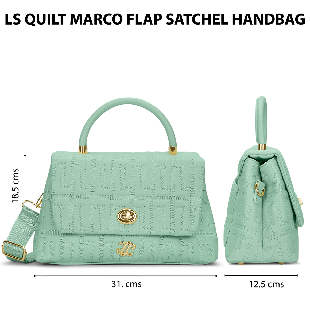 Quilt Marco Flap Medium 'S Ladies Handbag Jelly Mint