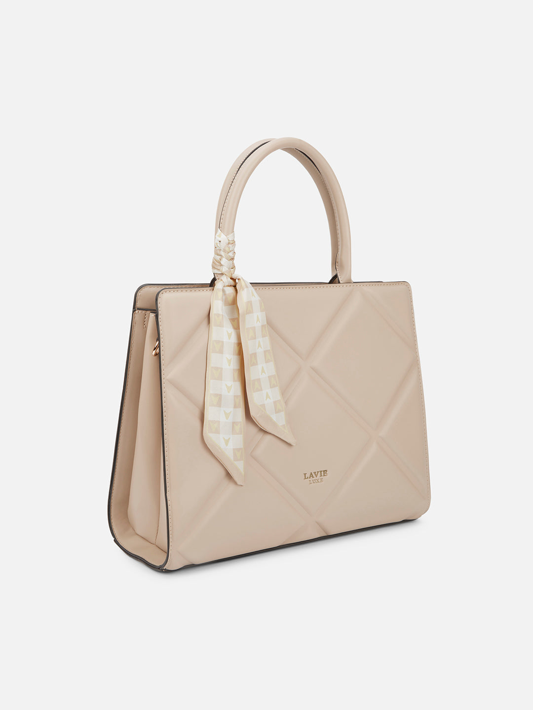 Quare Large Satchel Bag Beige