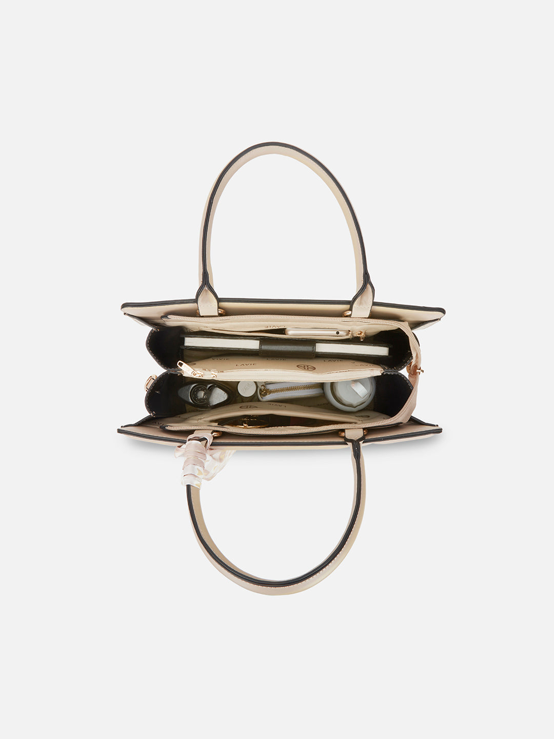 Quare Large Satchel Bag Beige