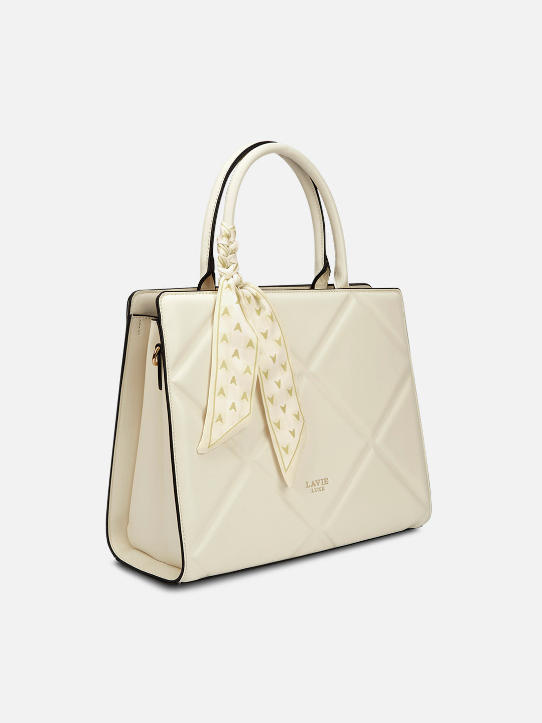 Quare Large Satchel Bag Off White