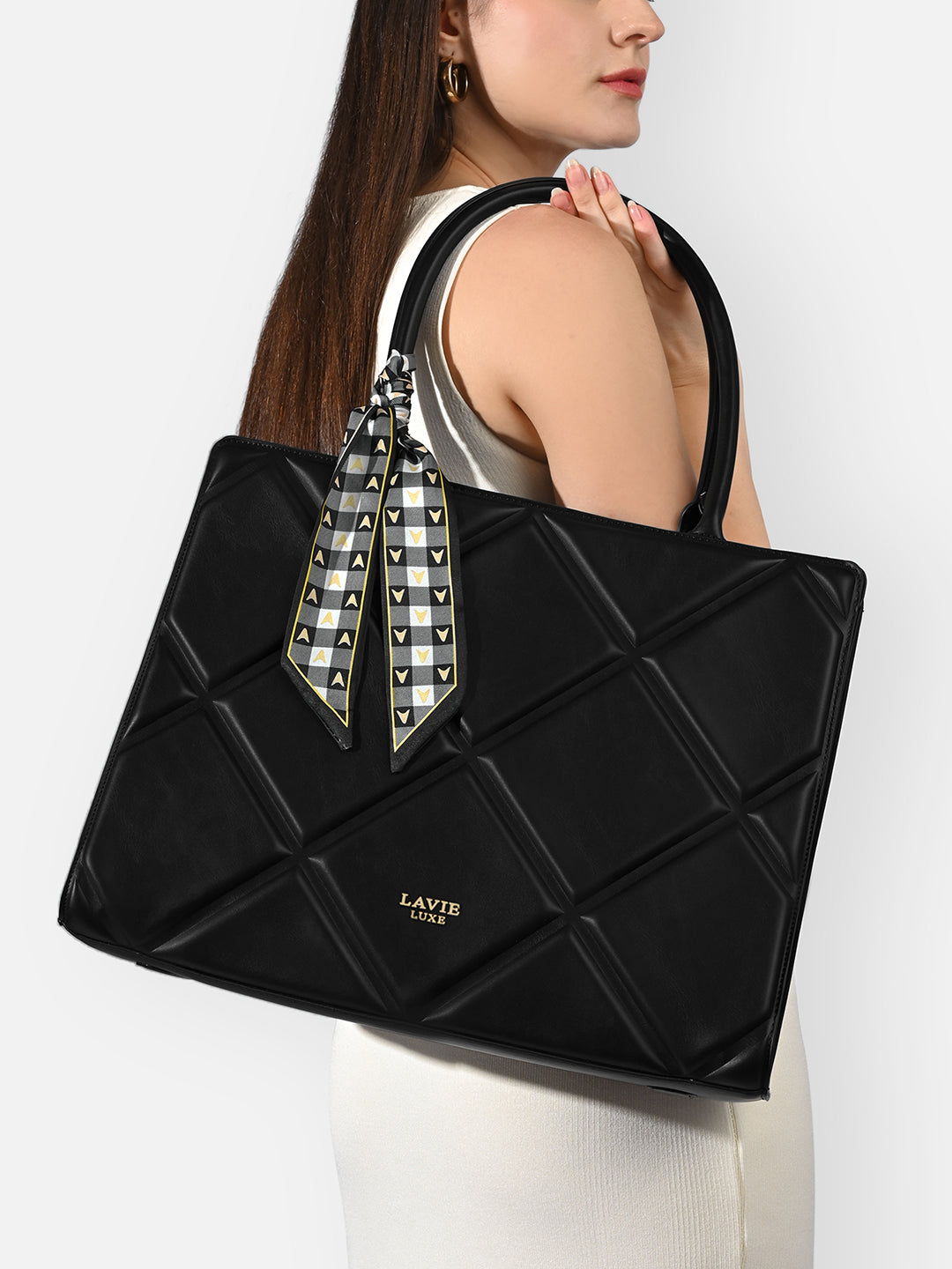 Quare Extra Large Satchel Bag Black