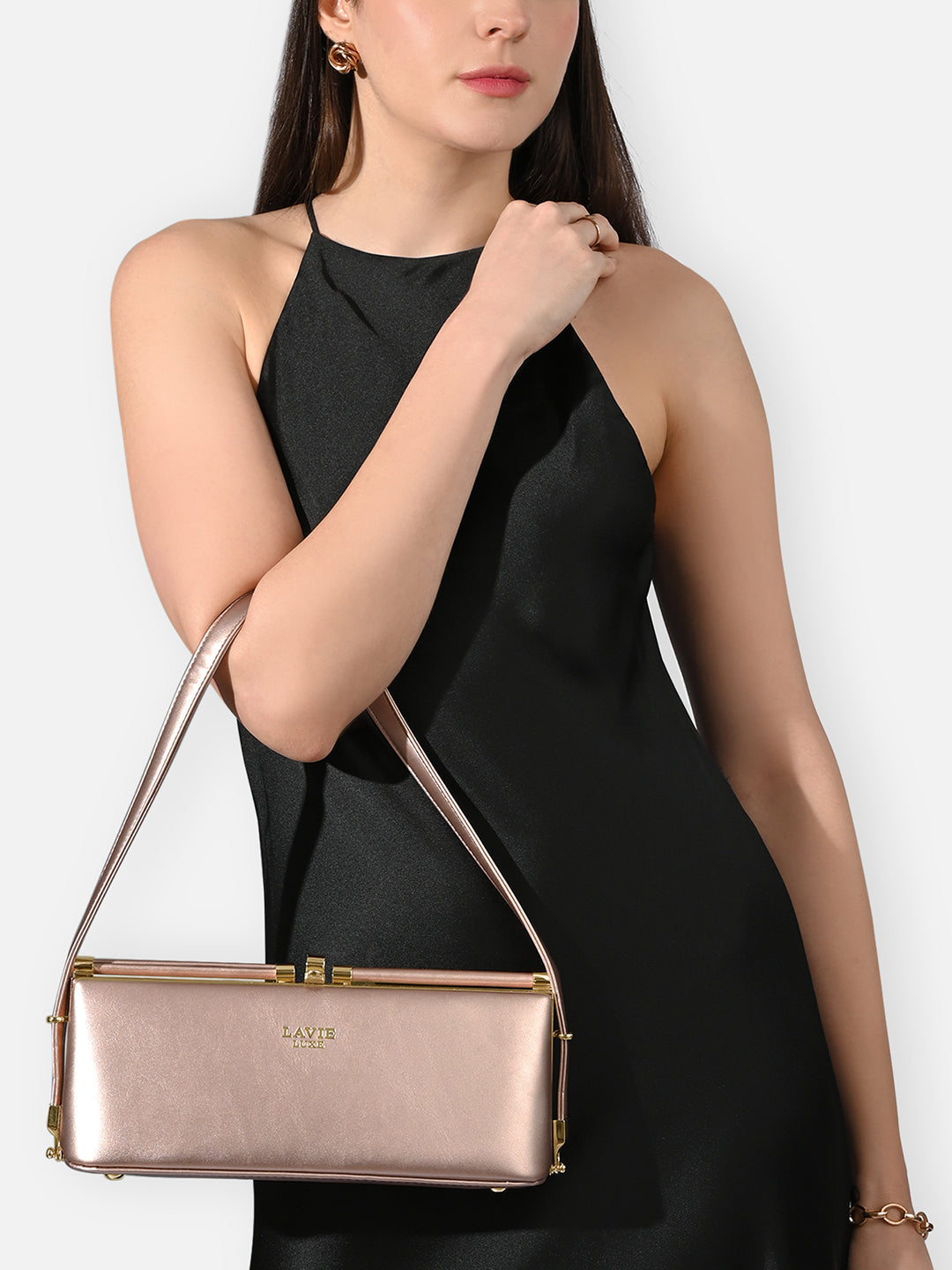 Parallel Small Frame Bag Rose Gold