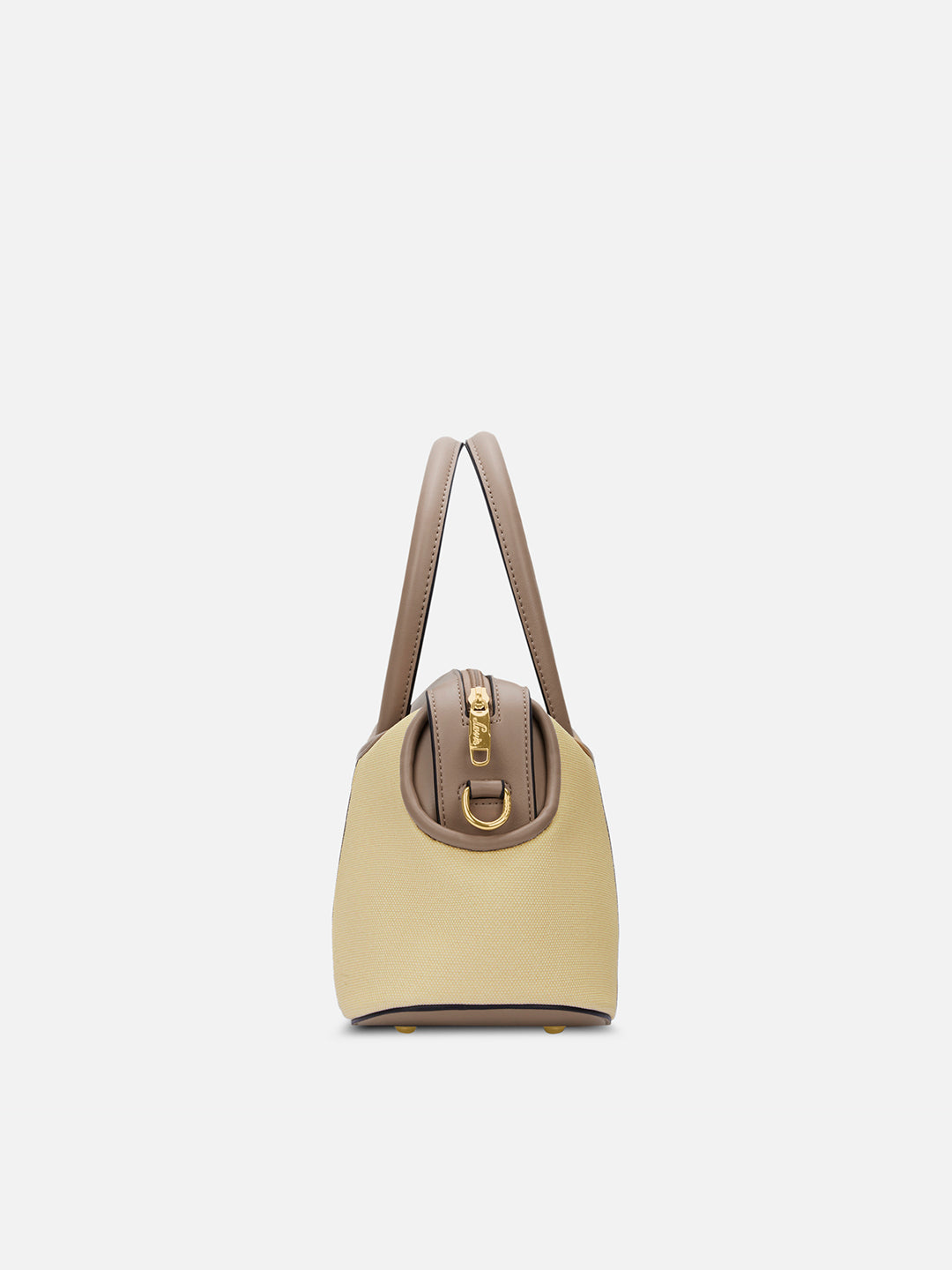 Canva Horizontal Medium Satchel Bag Beige