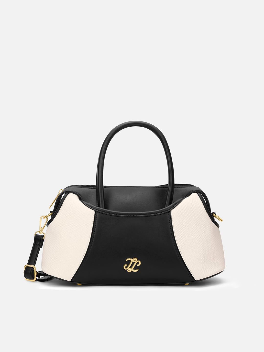 Canva Horizontal Medium Satchel Bag Off White