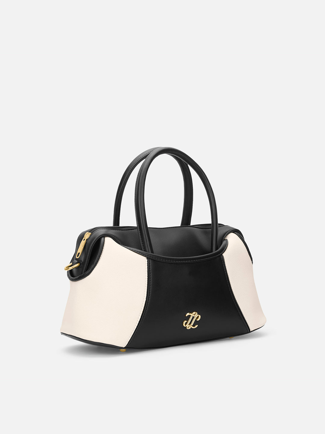 Canva Horizontal Medium Satchel Bag Off White