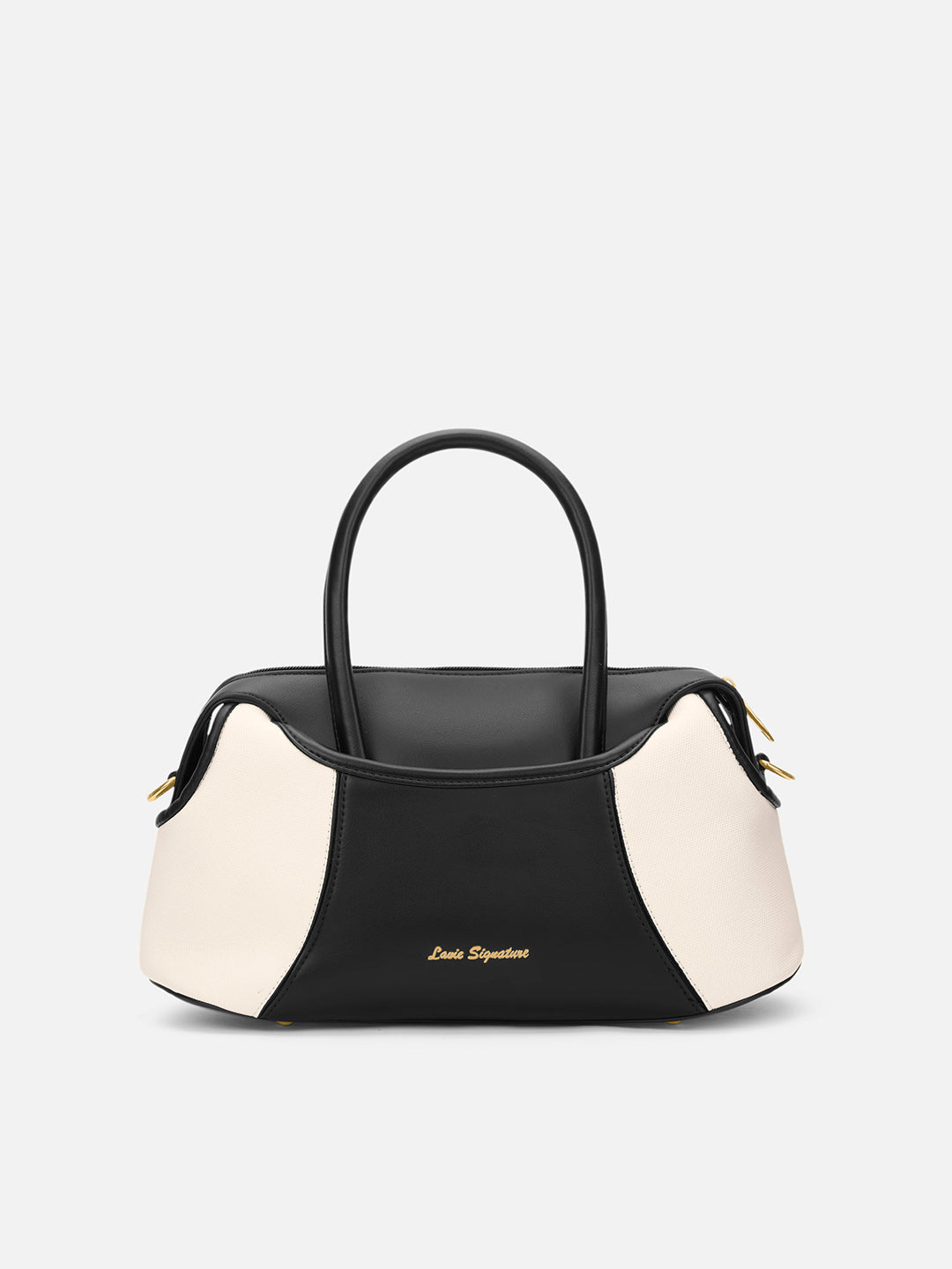 Canva Horizontal Medium Satchel Bag Off White