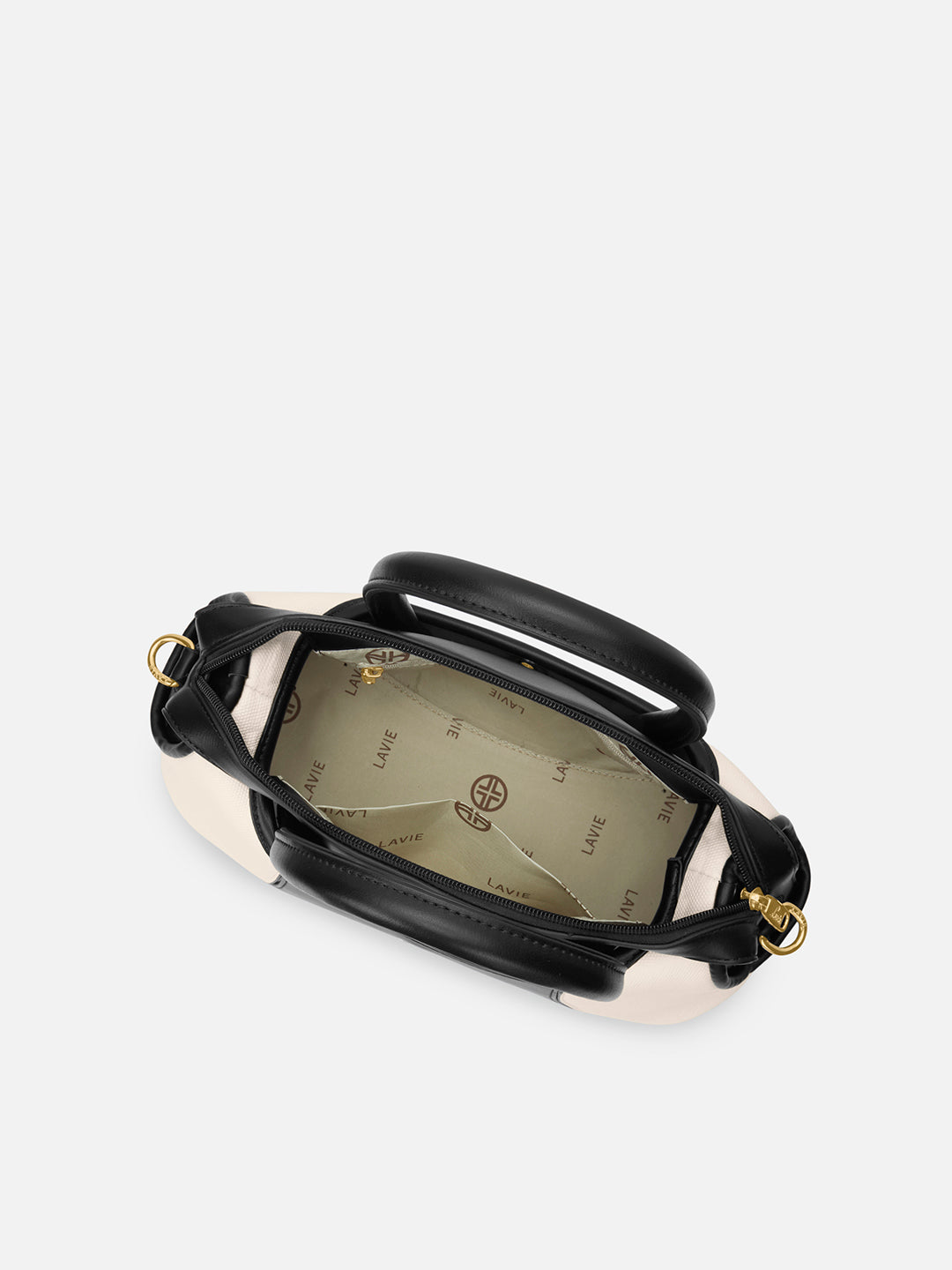 Canva Horizontal Medium Satchel Bag Off White