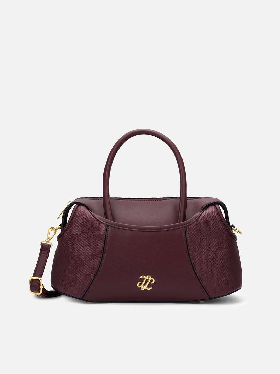 Canva Horizontal Medium Satchel Bag Wine