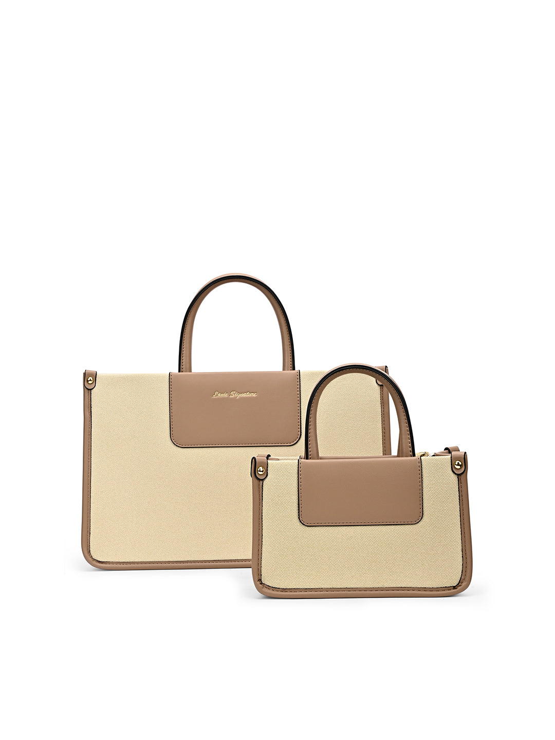 Canva Combo Set Large Tote Bag Beige