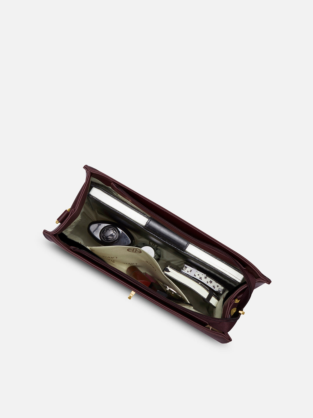 Canva Flap Medium Satchel Bag Wine