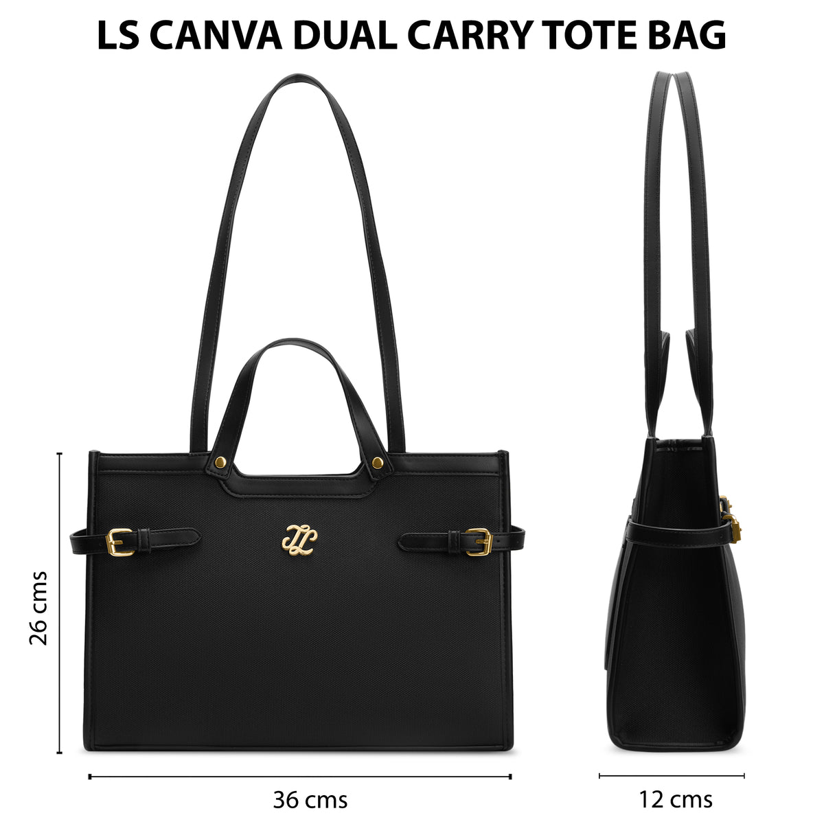 Canva Dual Carry Large Bag Black