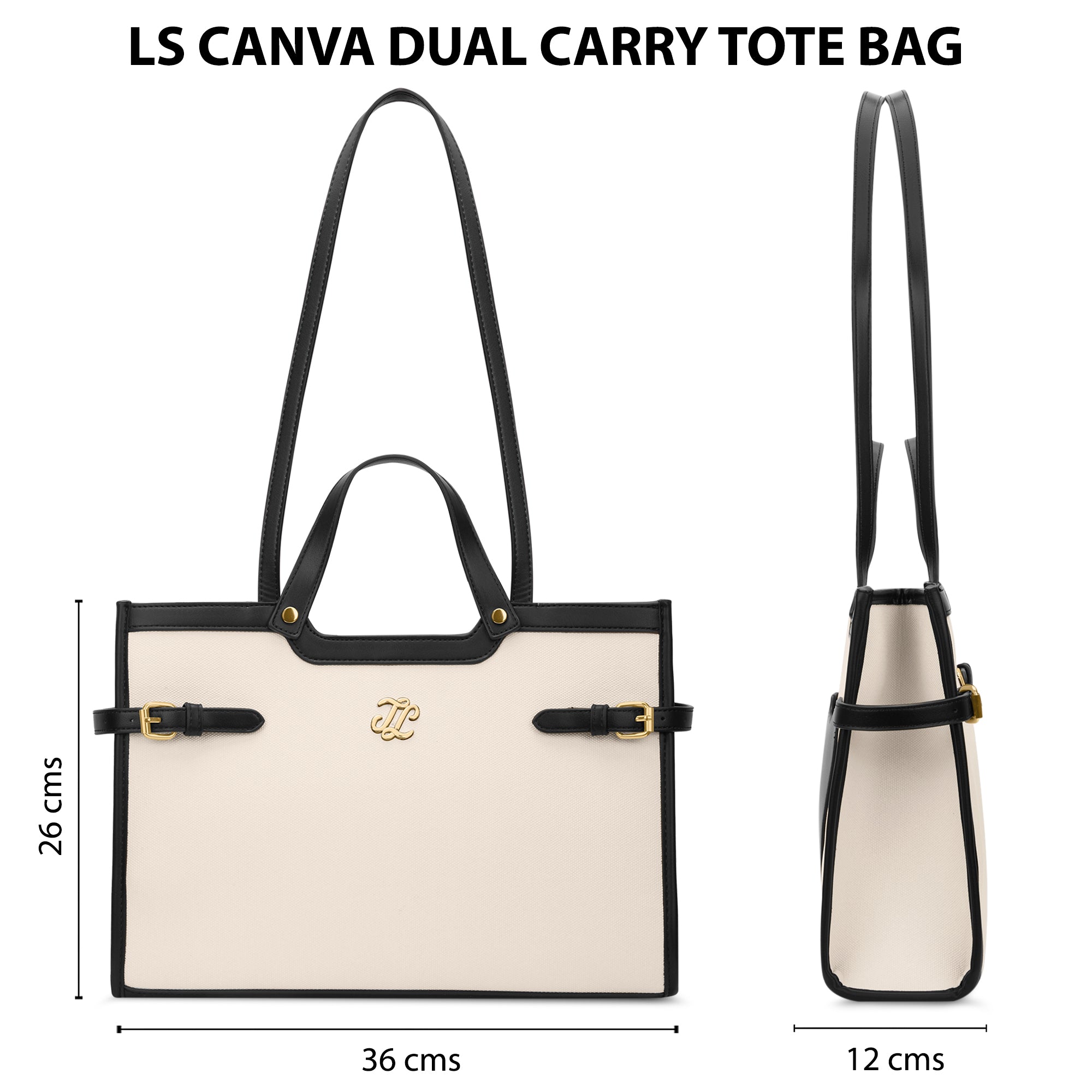 Canva Dual Carry Large Bag Off White