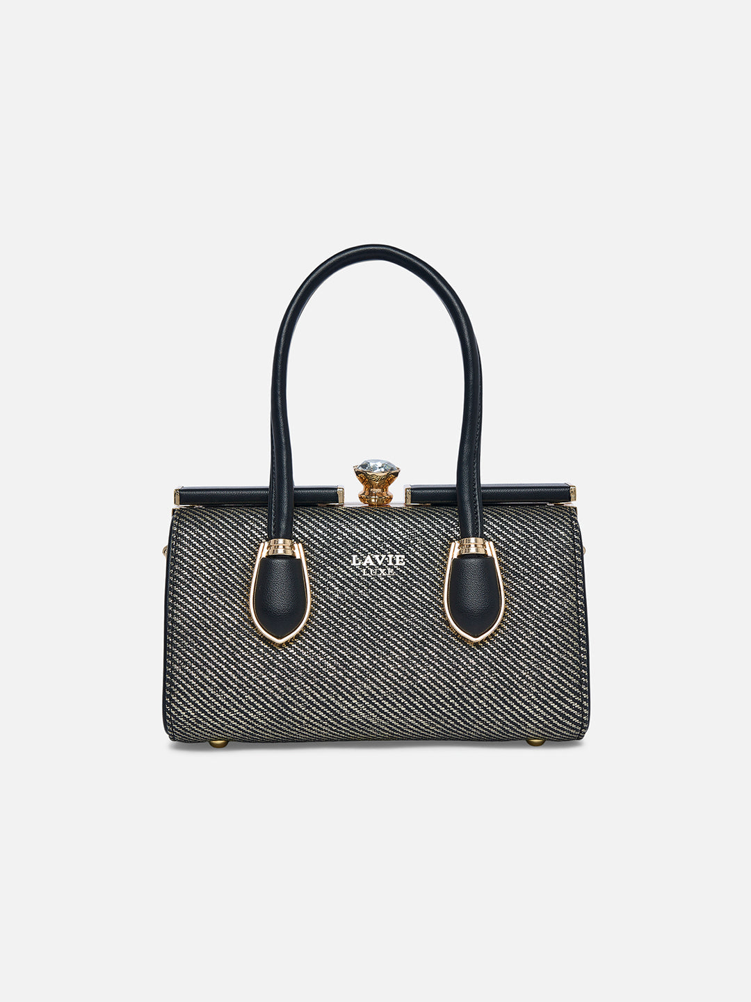Glam Dazzle Small Frame Bag Beige