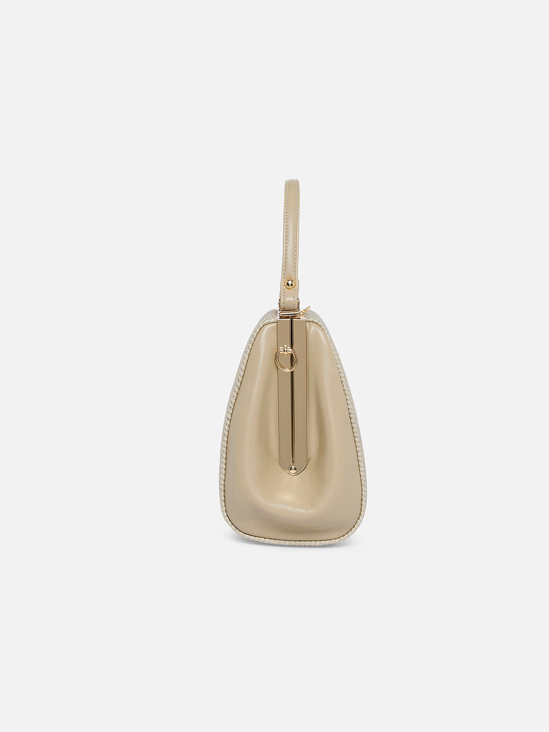 Glam Fluff Medium Frame Bag Beige