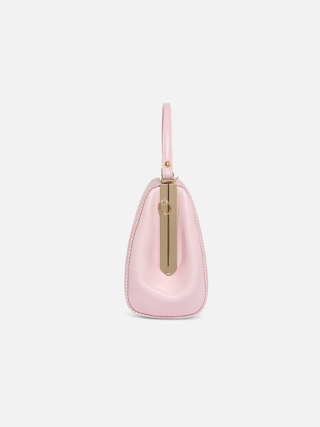Glam Fluff Medium Frame Bag Beige