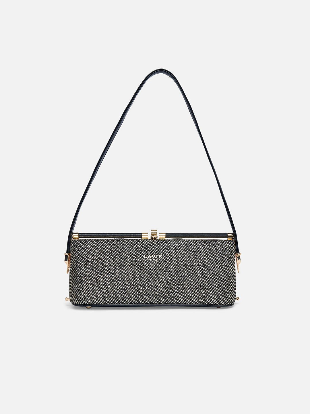 Glam Dazzle Horizontal Small Frame Bag Black