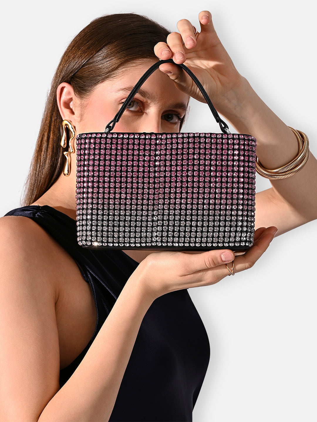 Gem Small Bucket Bag Pink Ombre