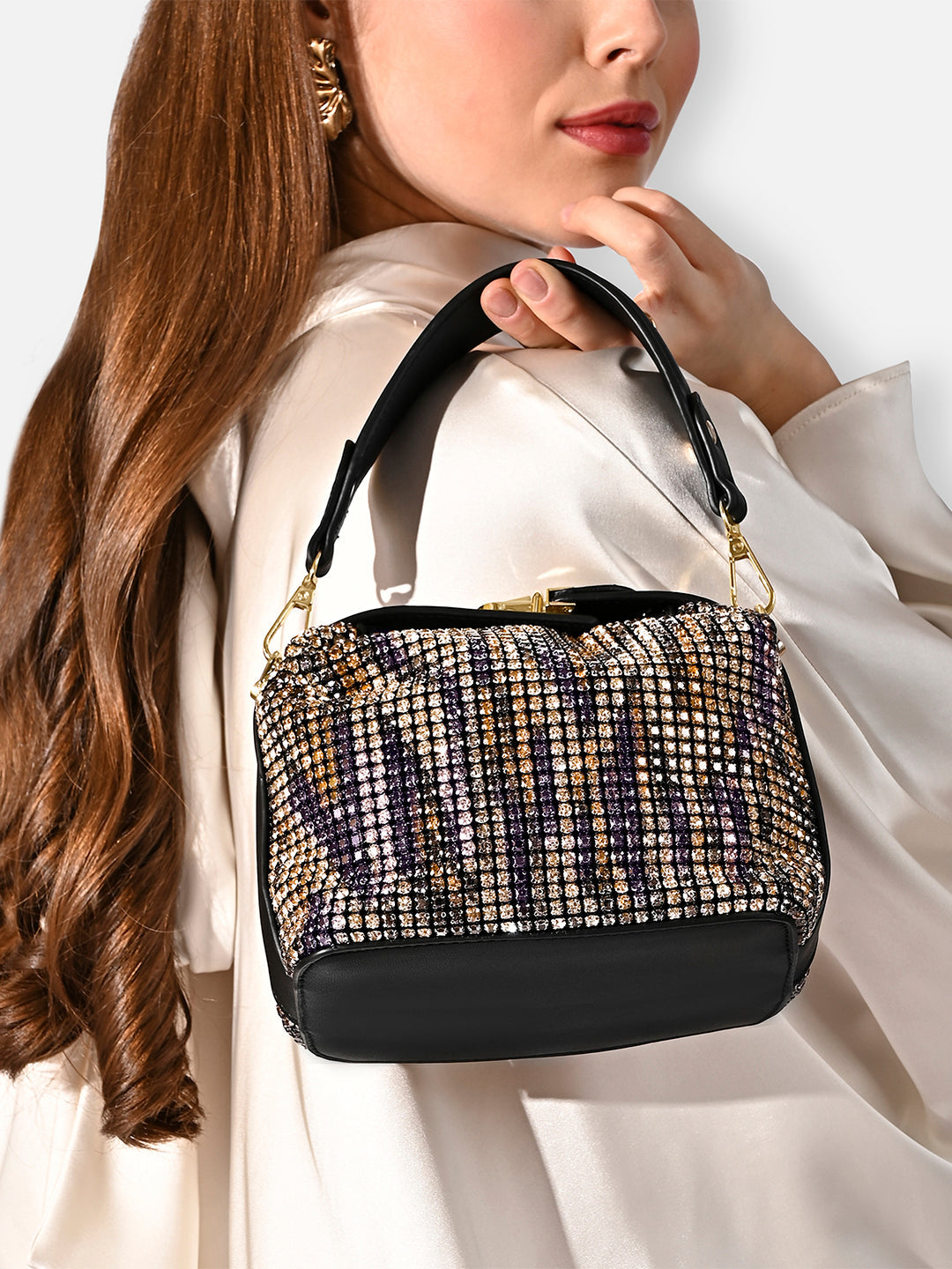 Gem Dual Handle Extra Small Bag Black Ombre