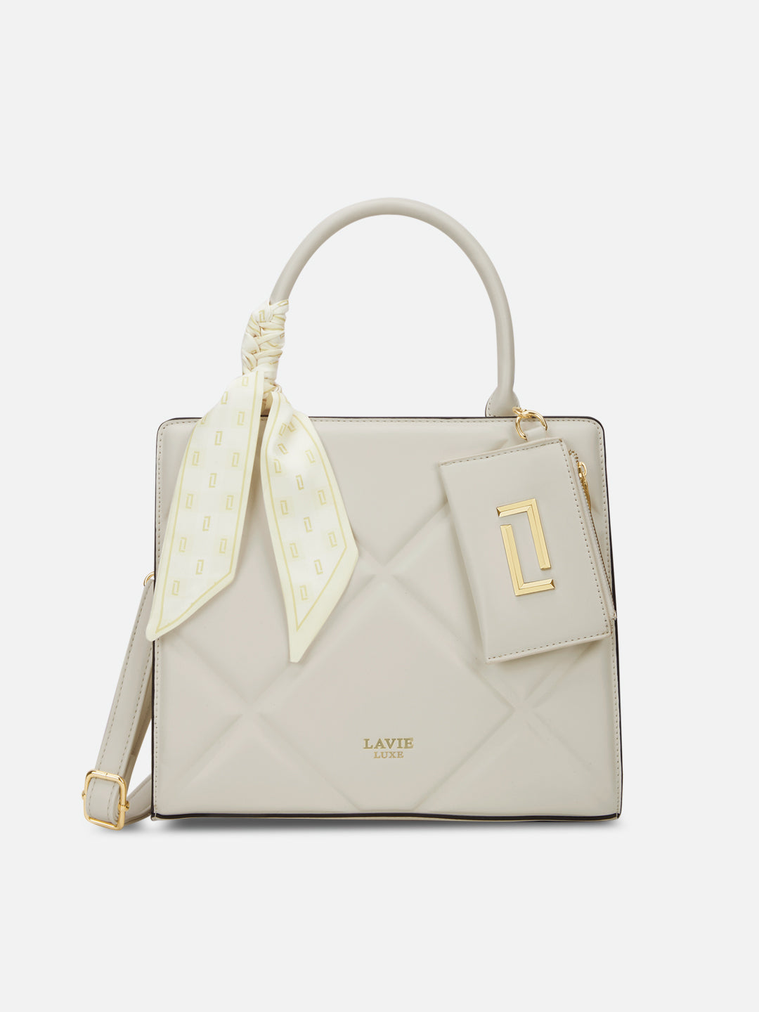 Quare26 Medium Satchel Bag Off White