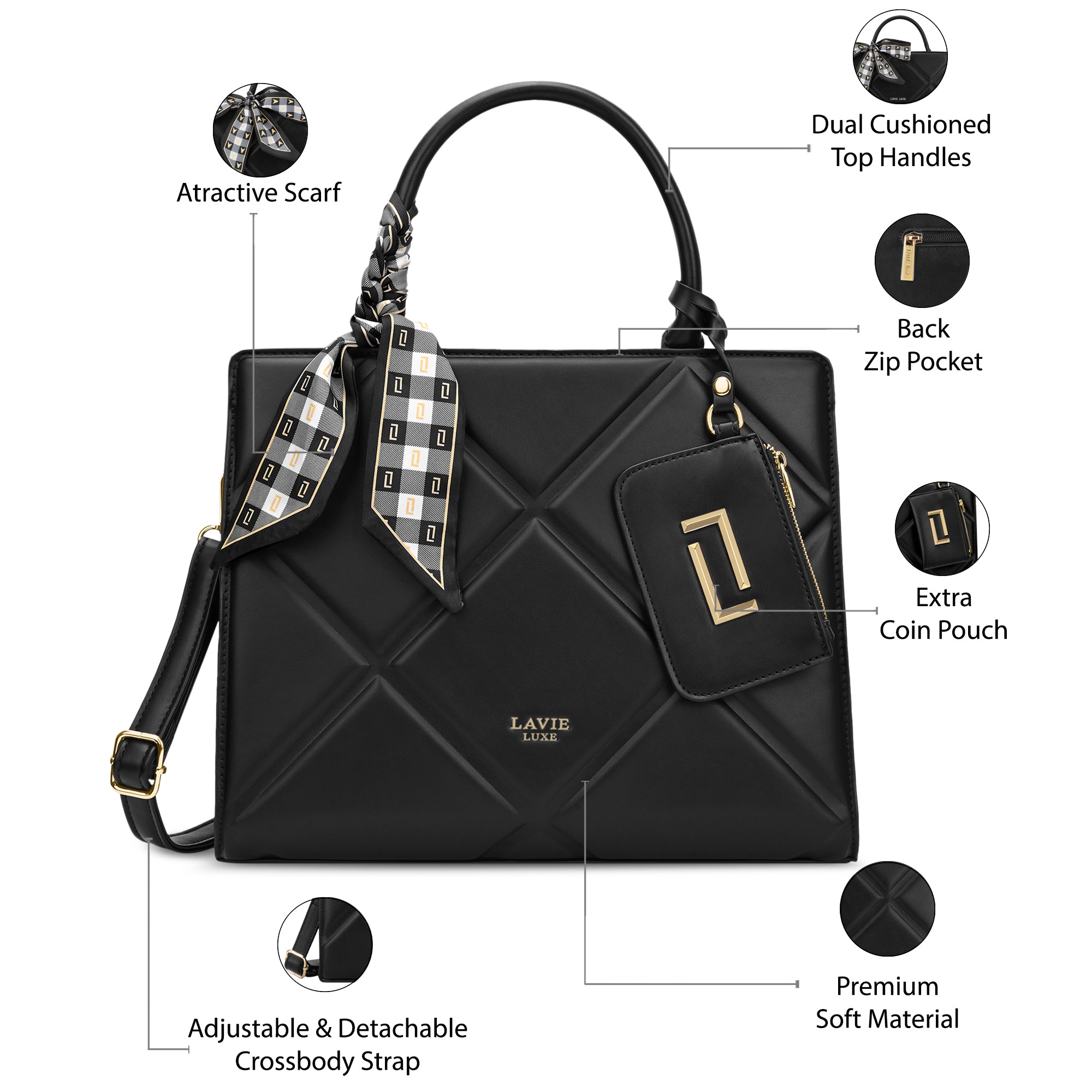 Quare26 Large Satchel Bag