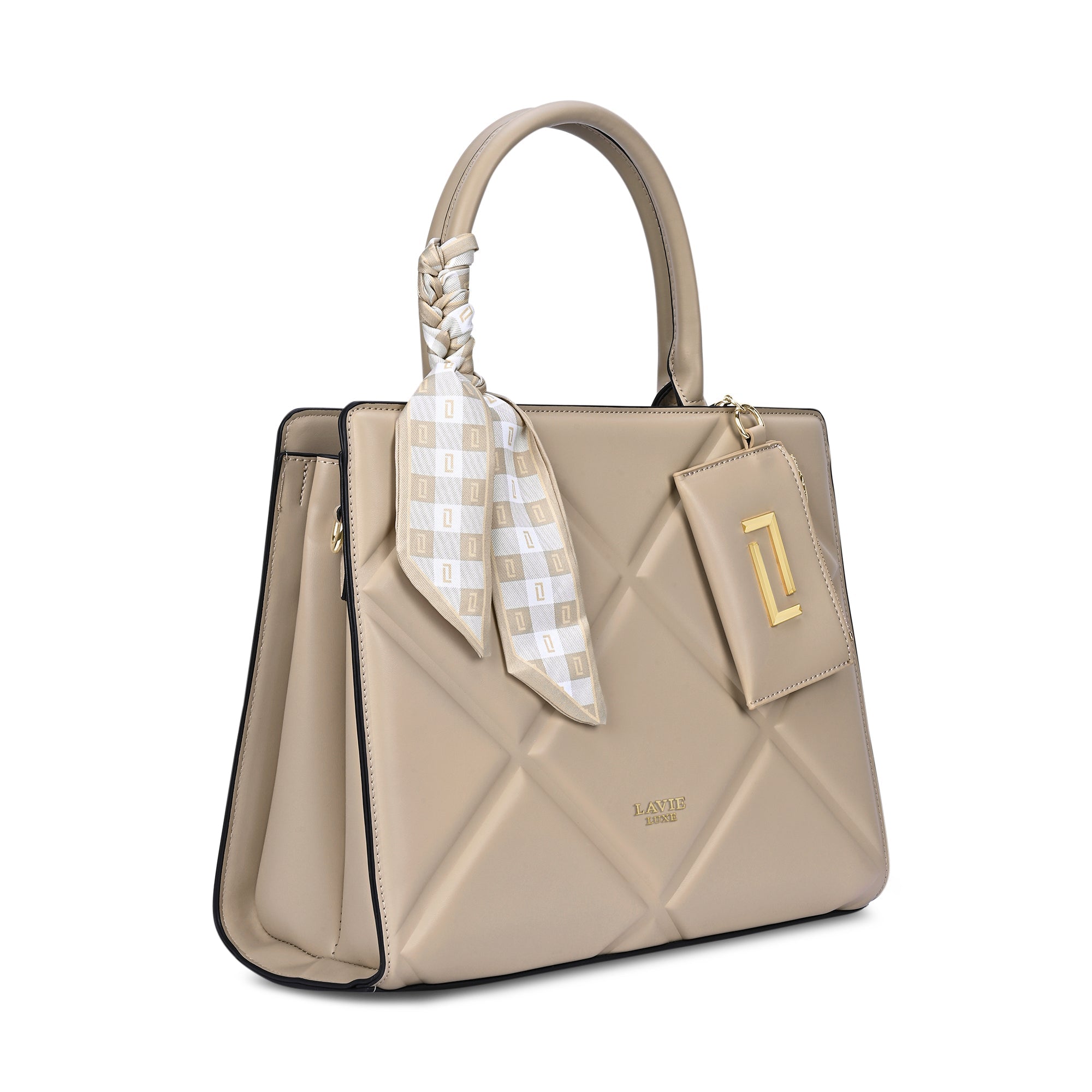 Quare26 Medium Satchel Bag Beige
