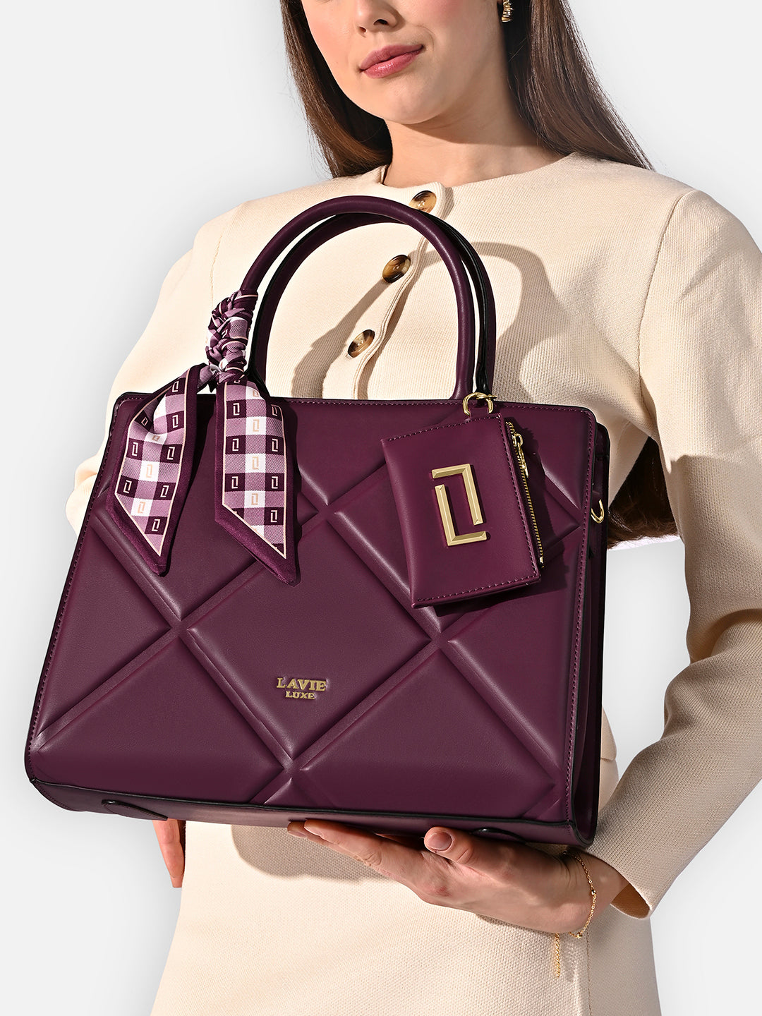 Quare26 Large Satchel Bag Wine