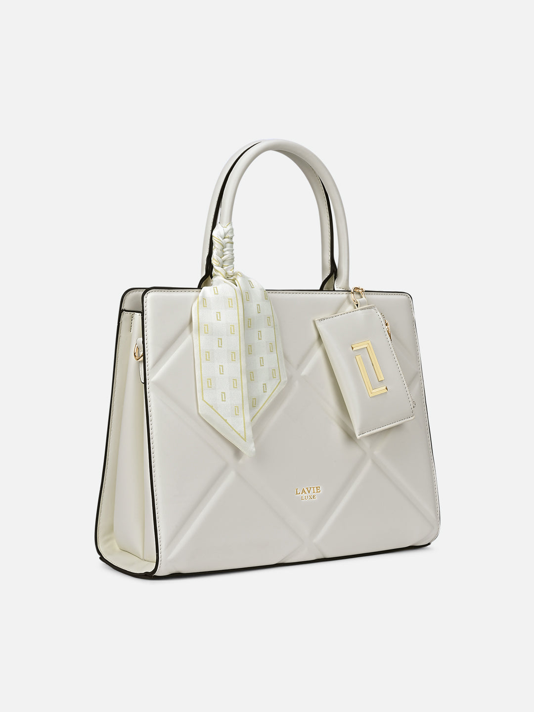 Quare26 Large Satchel Bag Off White
