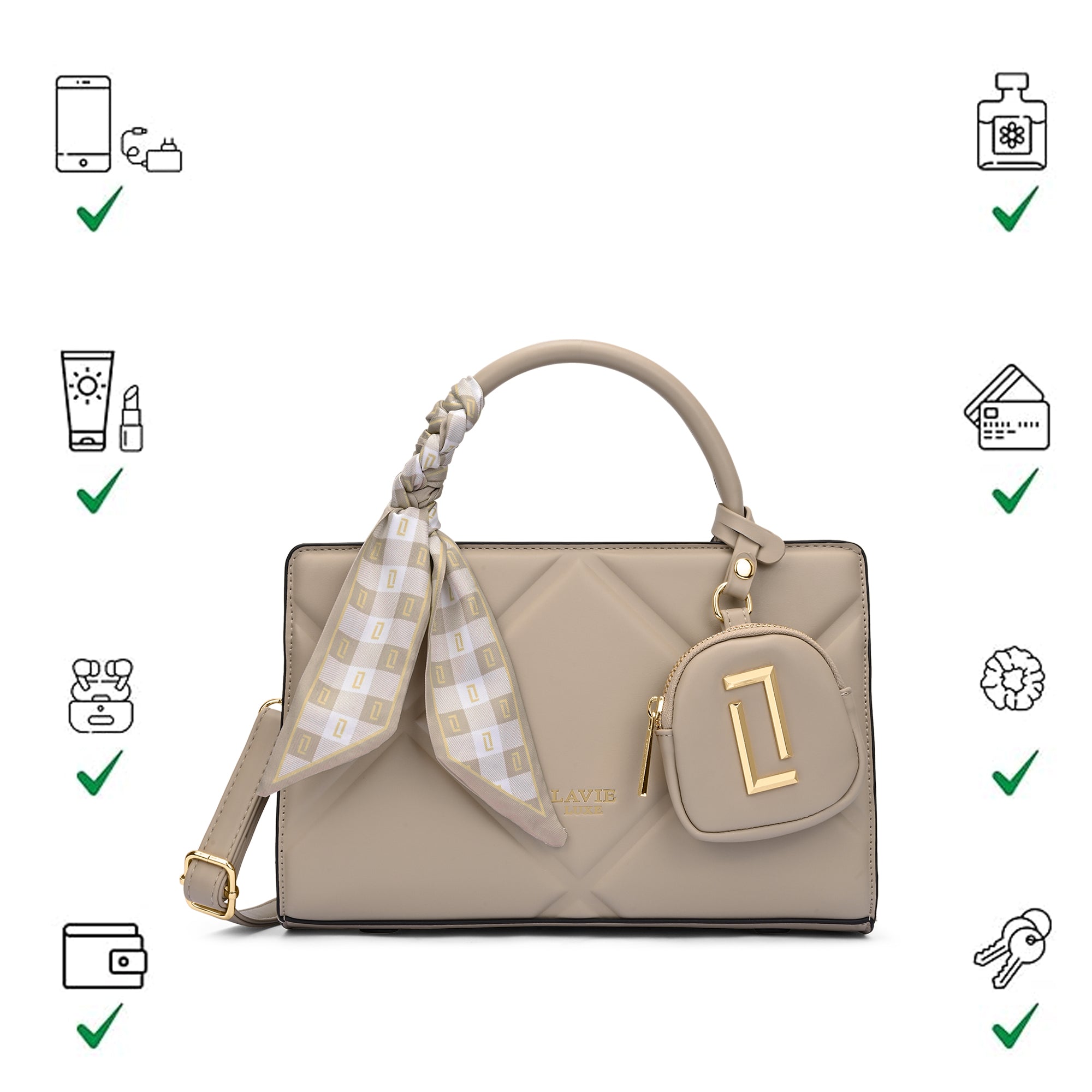 Quaro26 Horizontal Small Satchel Bag