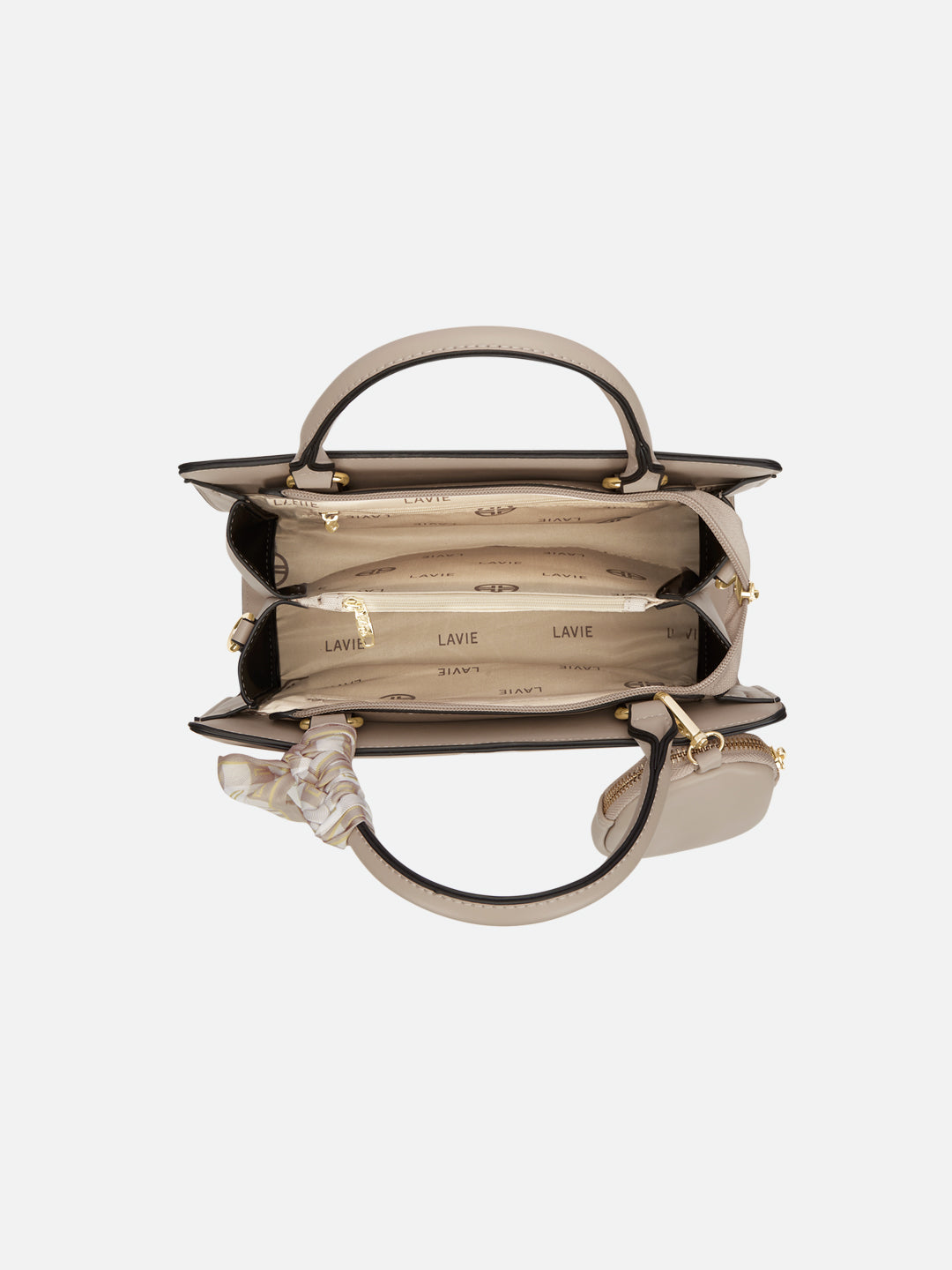 Quaro26 Horizontal Small Satchel Bag Beige