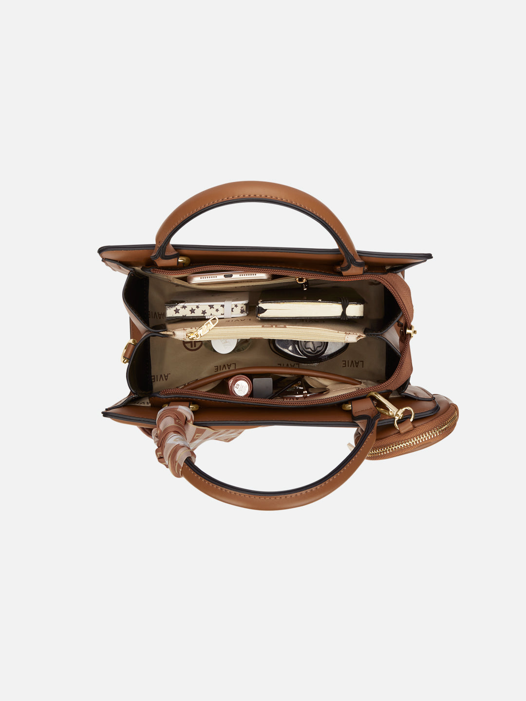 Quaro26 Horizontal Small Satchel Bag Tan
