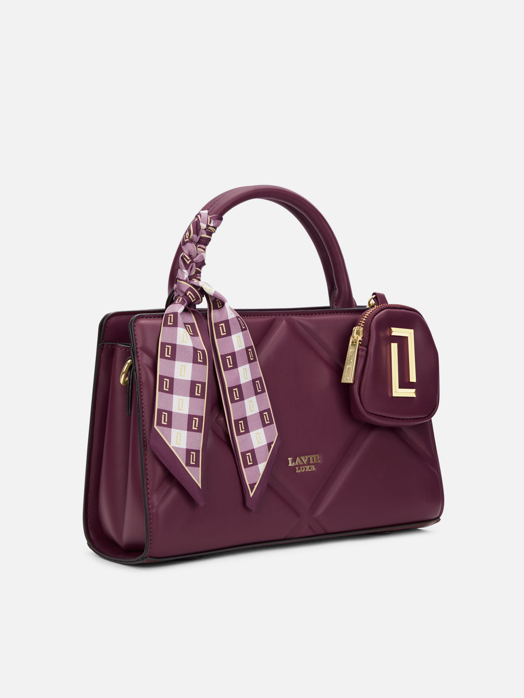 Quaro26 Horizontal Small Satchel Bag Wine