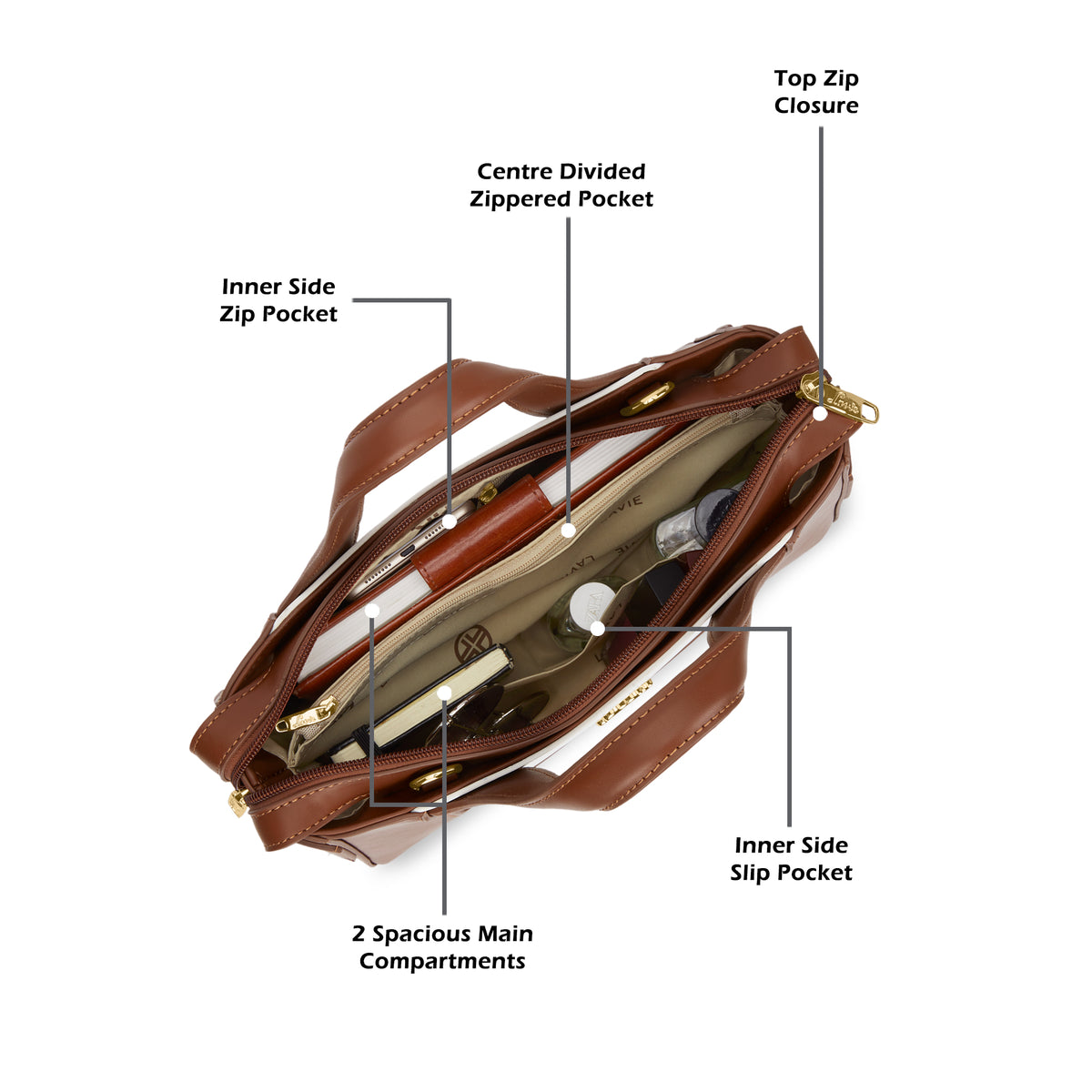 Olympia Medium Satchel Bag 'S Ladies Handbag Tan