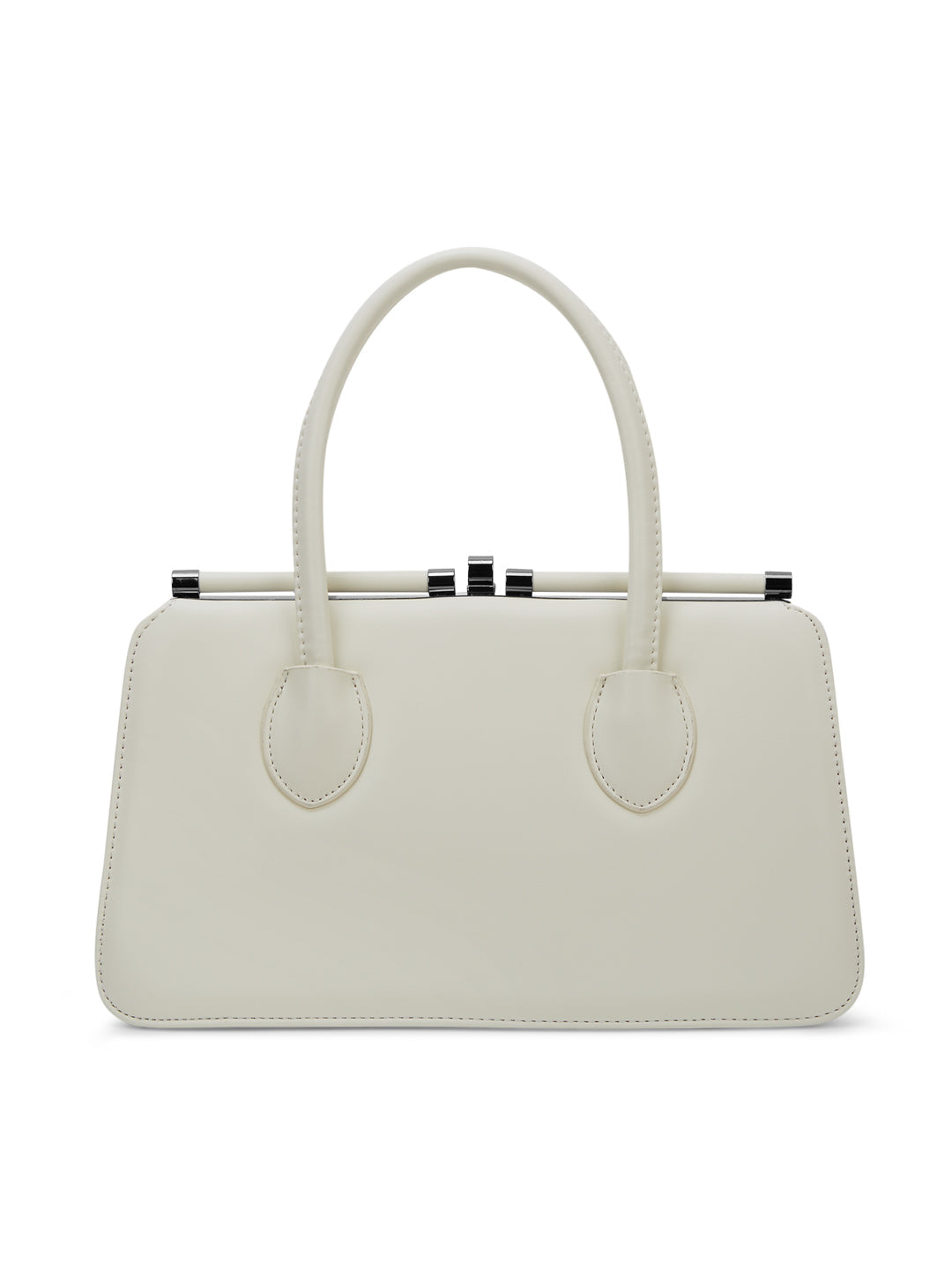 Book Dual Handle Medium Frame Bag Off White