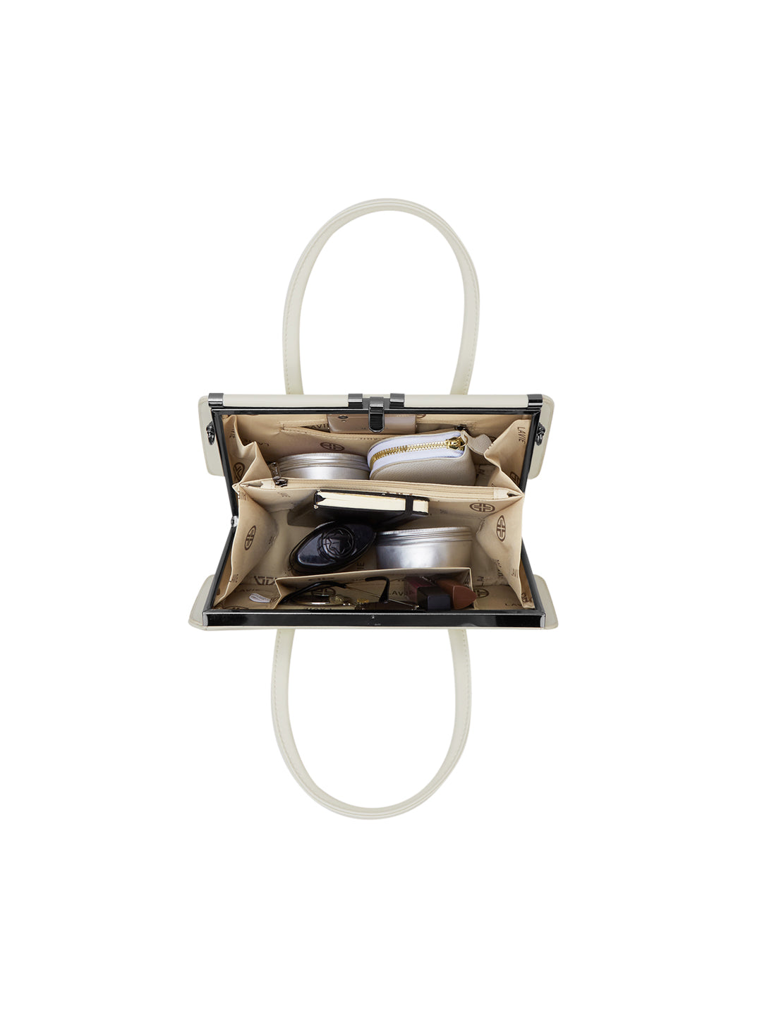 Book Dual Handle Medium Frame Bag Off White